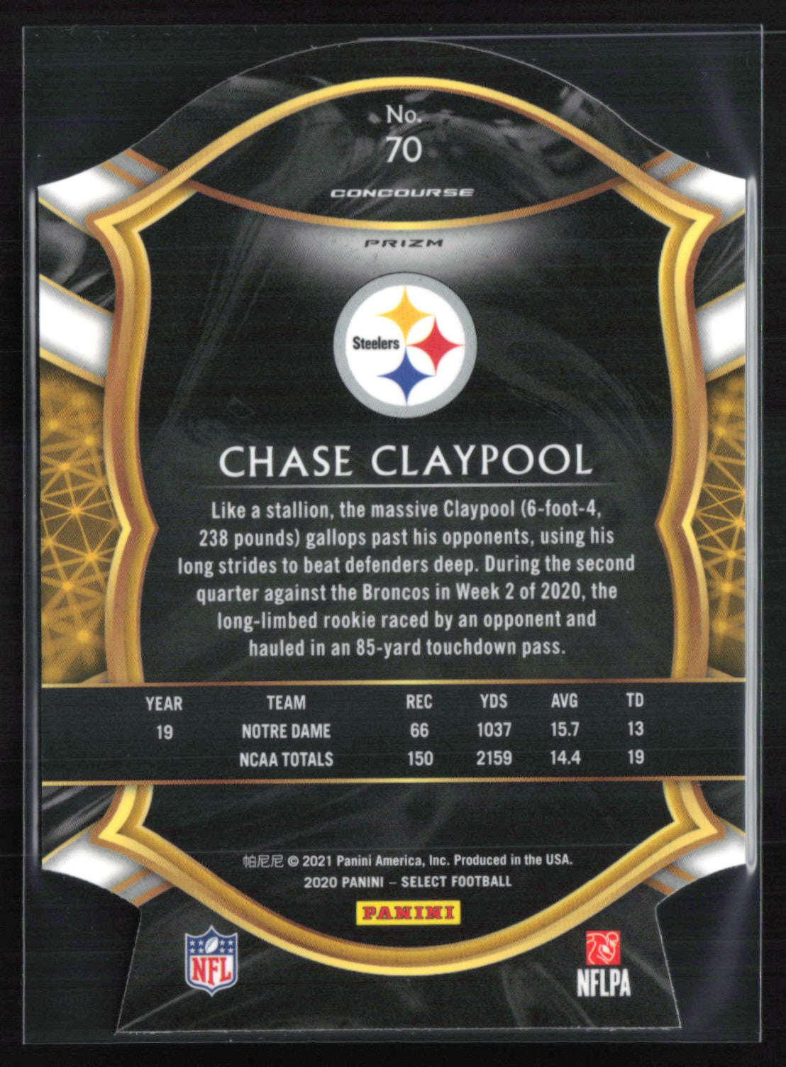 Chase Claypool RC Purple Die-Cut