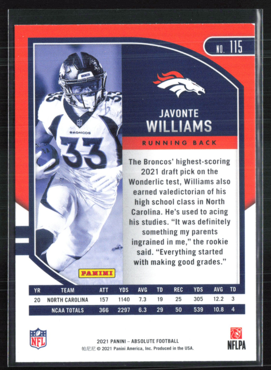 Javonte Williams RC