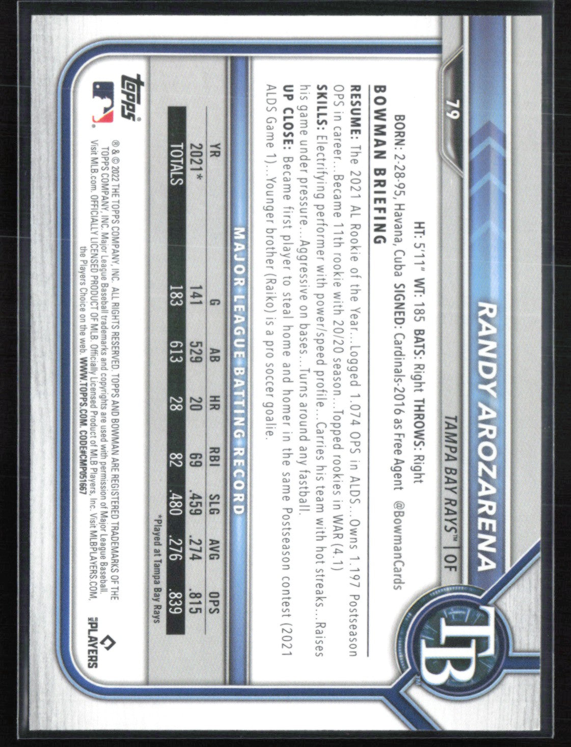 Randy Arozarena Purple /250