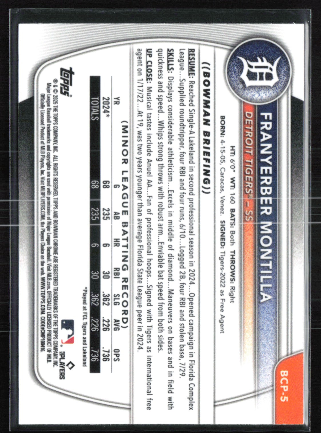 Franyerber Montilla 1st Bowman /199