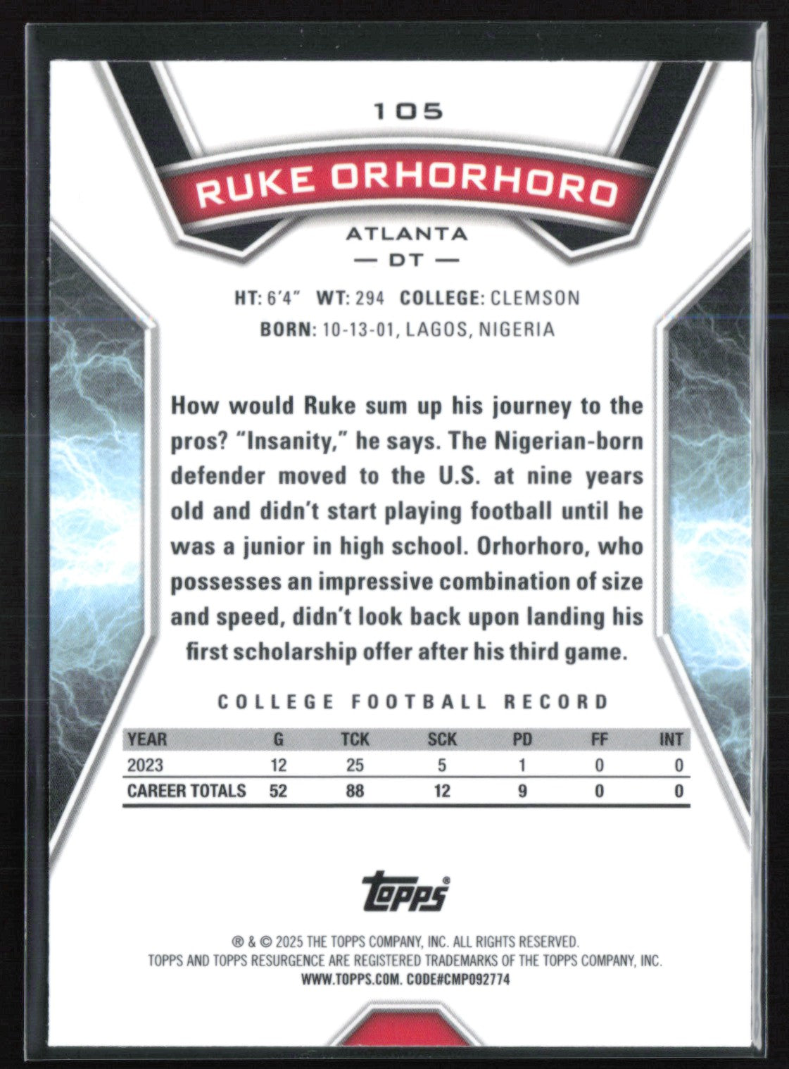 Ruke Orhorhoro RC Hyper
