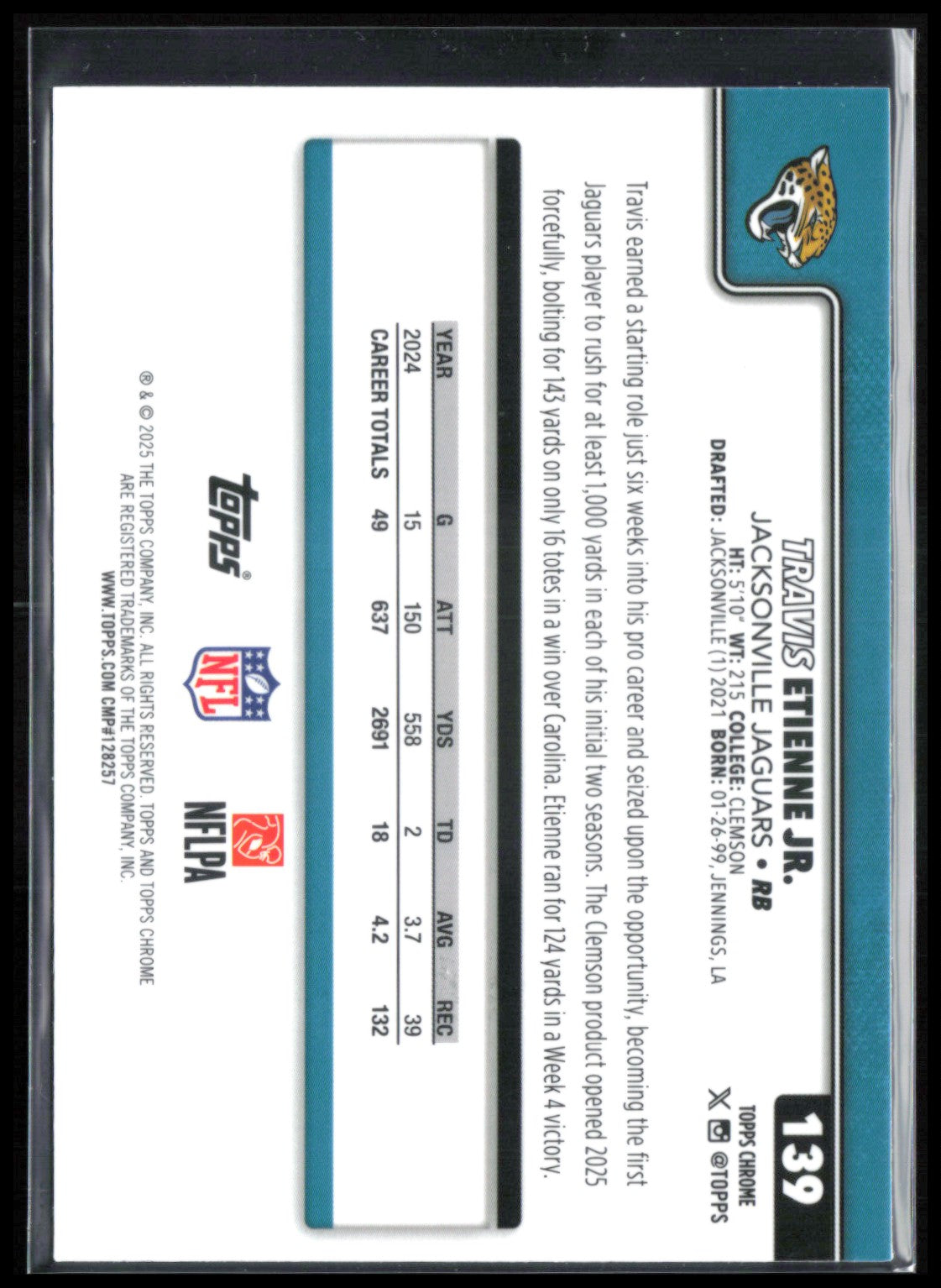 Travis Etienne Jr Pulsar Refractor