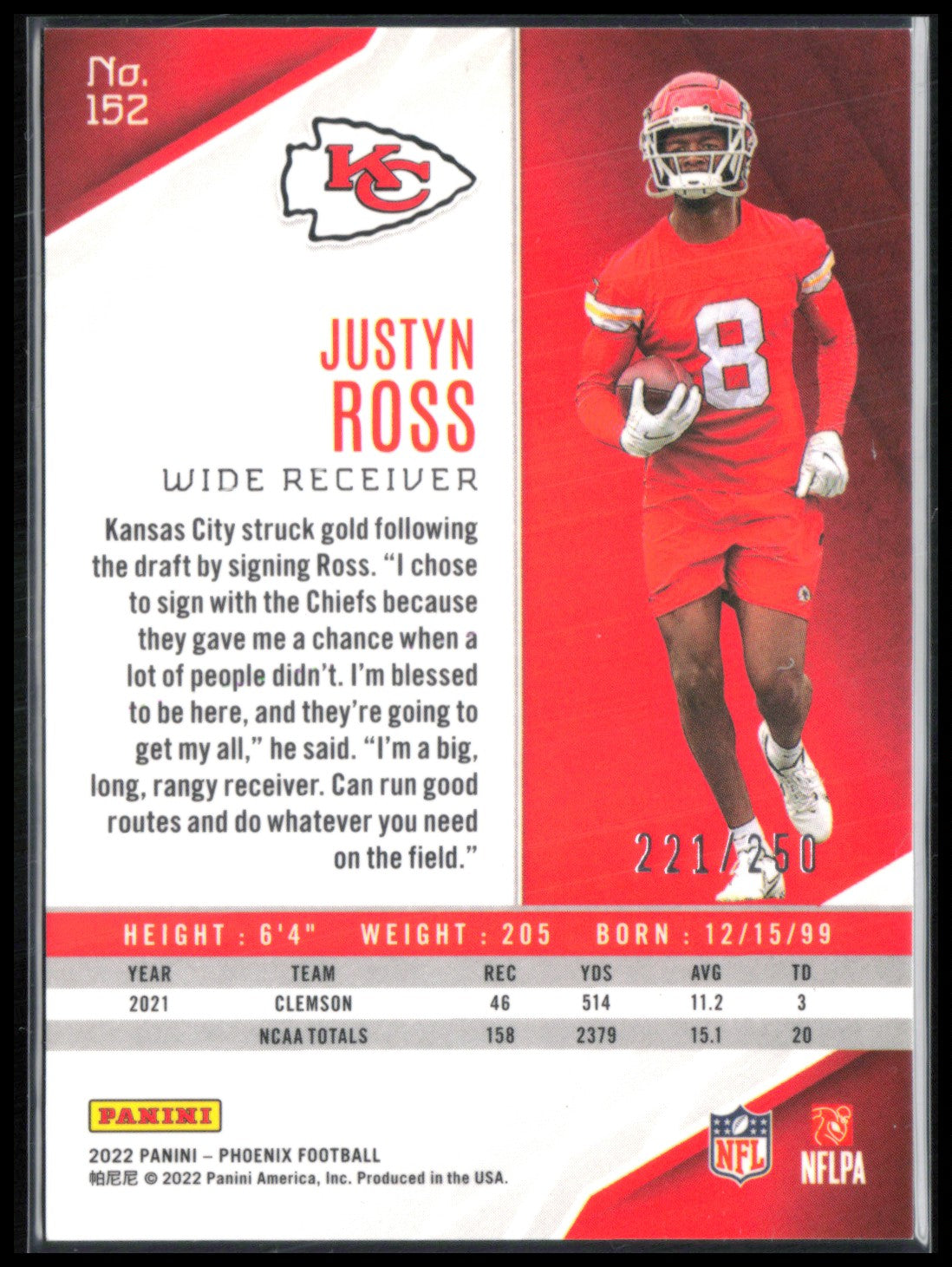 Justyn Ross RC Red /250