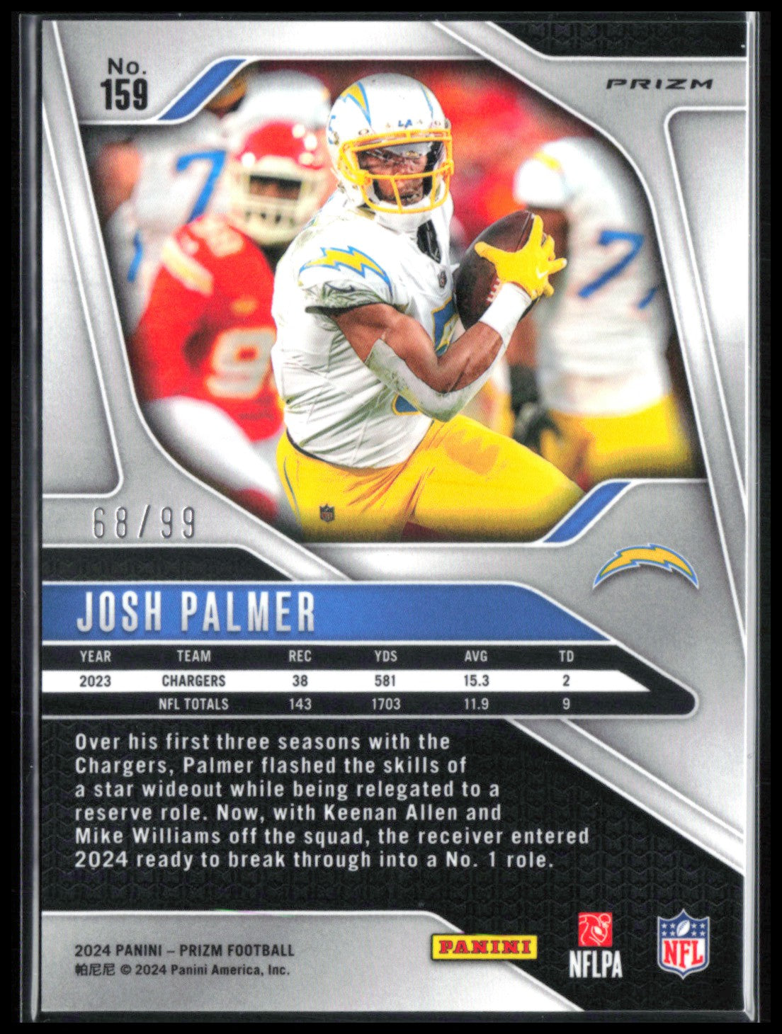 Josh Palmer Blue No Huddle /99