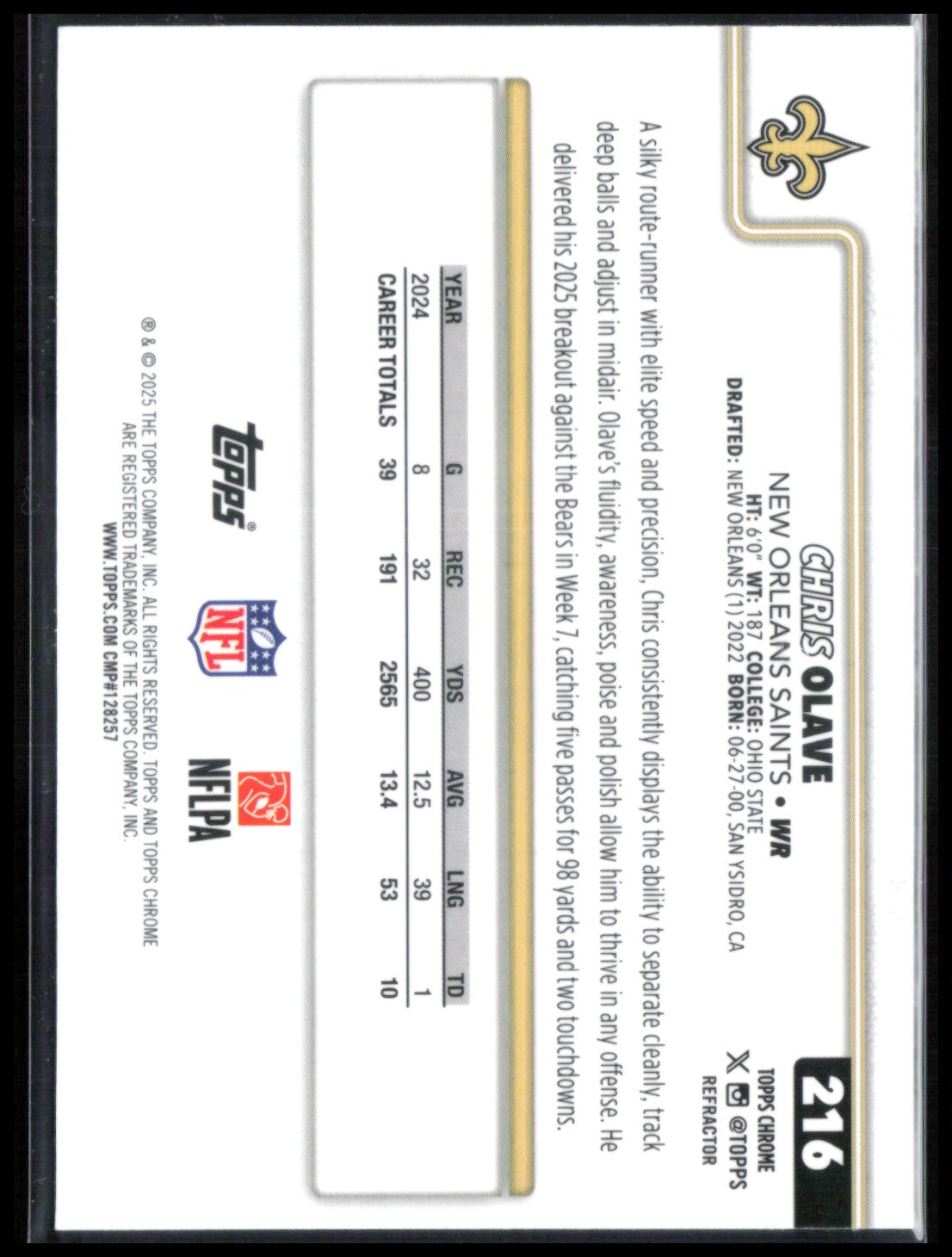 Chris Olave Refractor