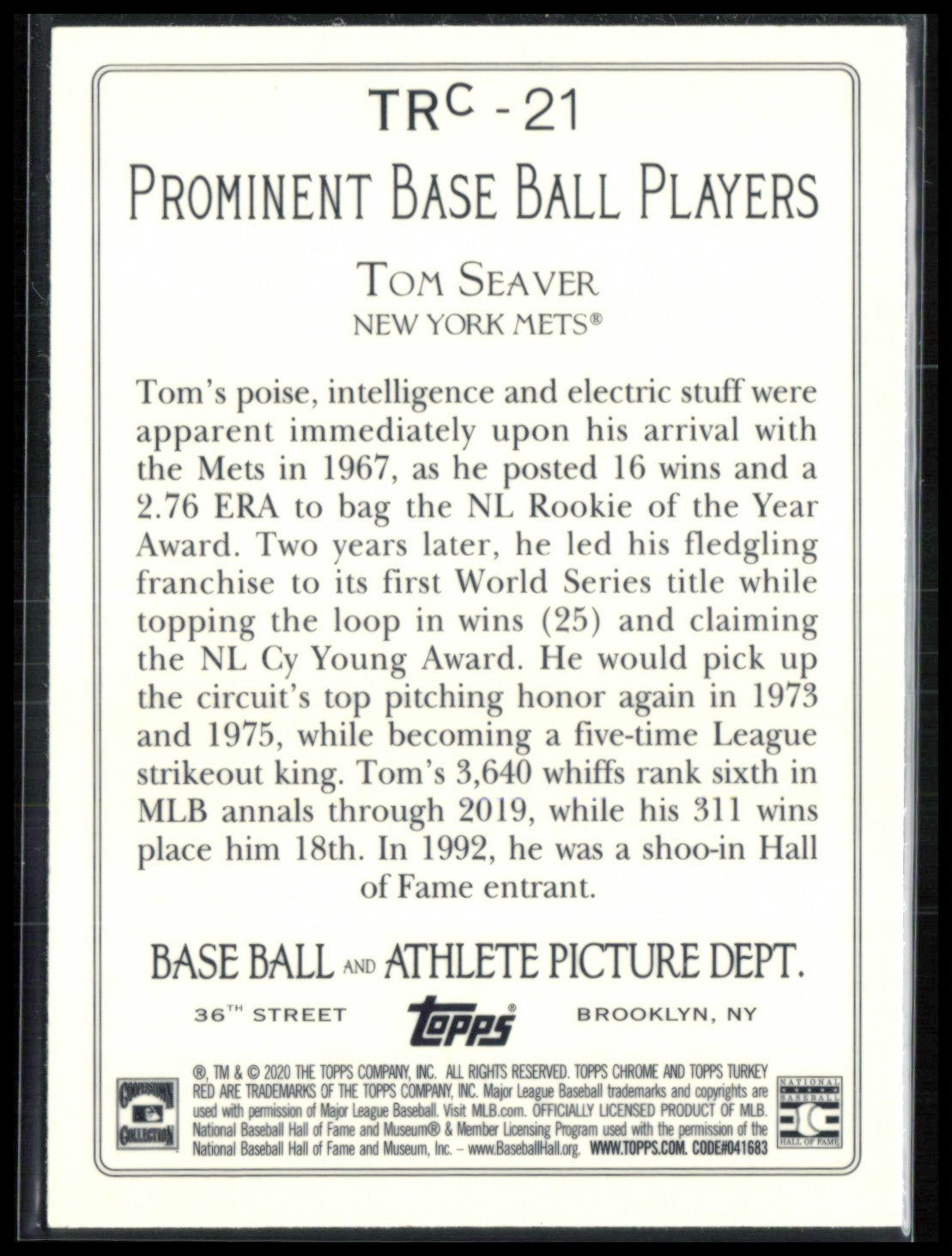 Tom Seaver Turkey Red