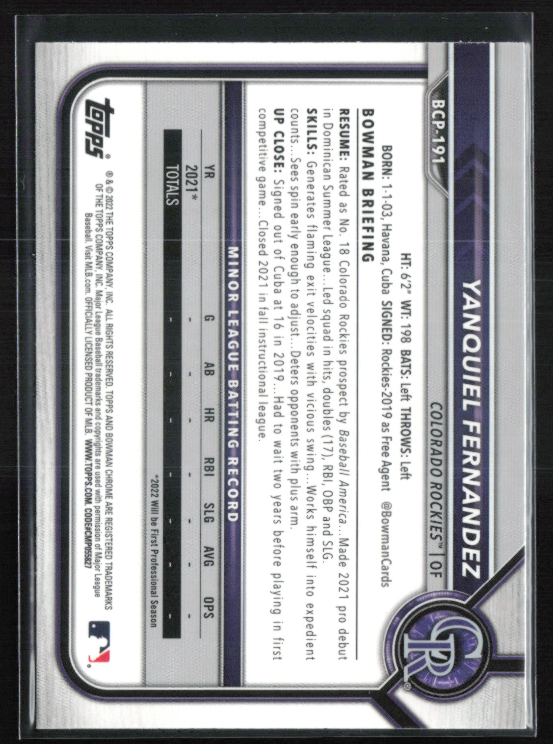 Yanquiel Fernandez 1st Bowman