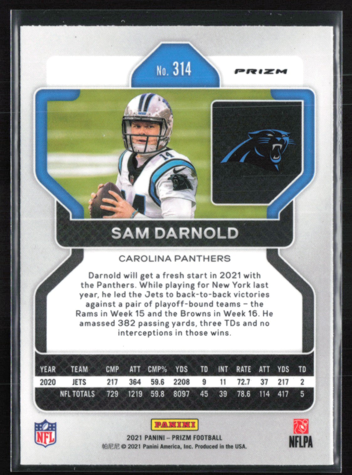 Sam Darnold Green Prizm