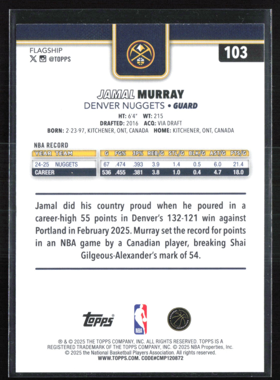 Jamal Murray Silver Foil
