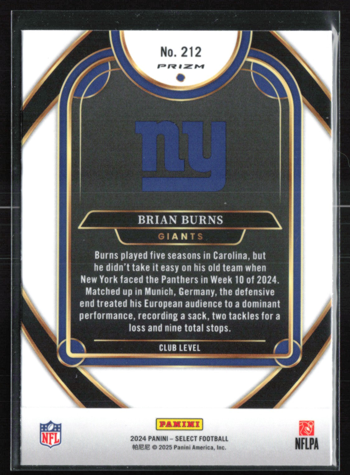 Brian Burns Tri-Color Shock