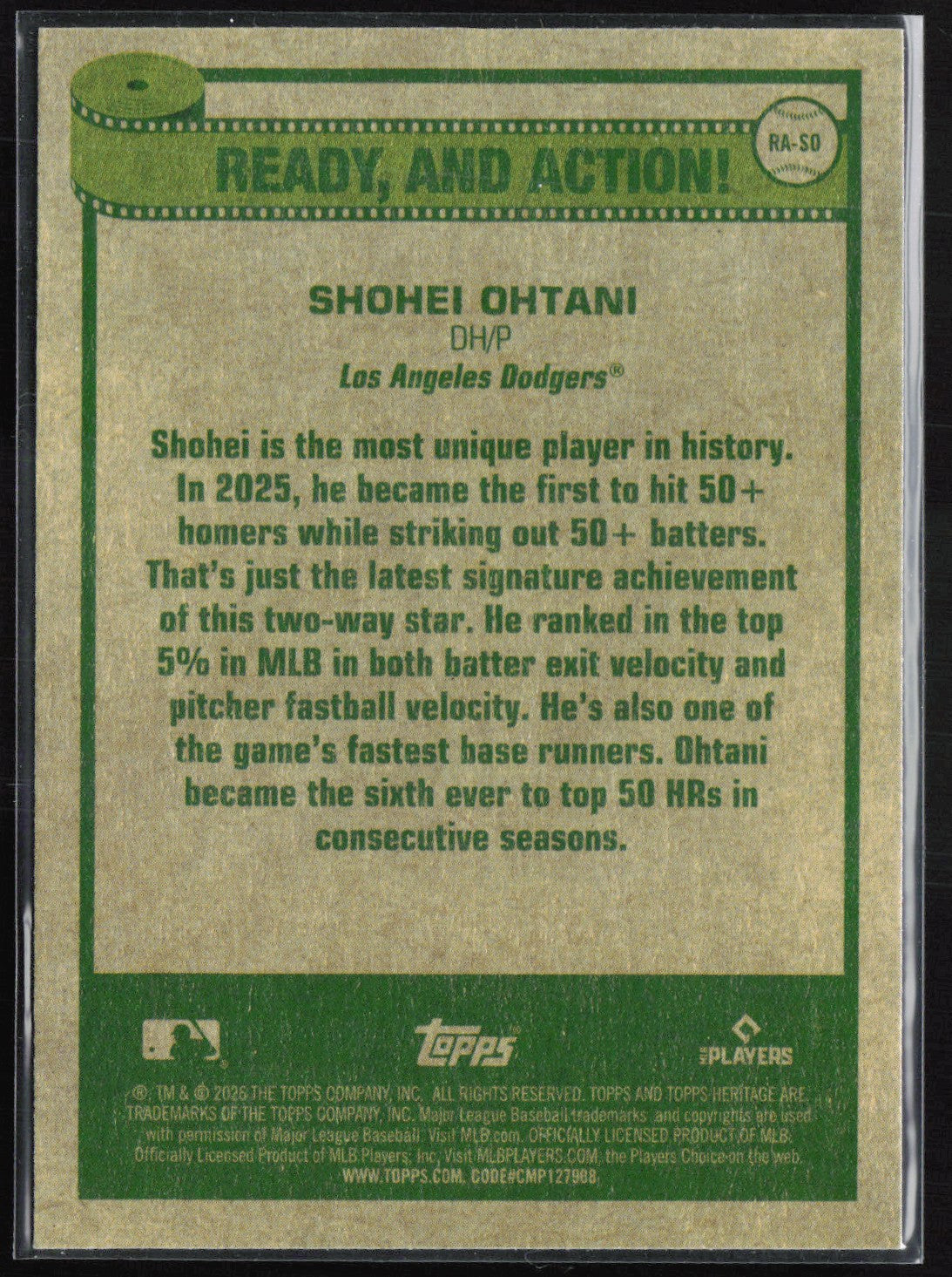 Shohei Ohtani Ready and Action 2026 Topps Heritage