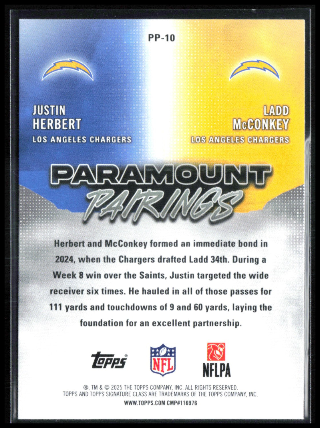 Ladd McConkey / Justin Herbert Paramount Pairings