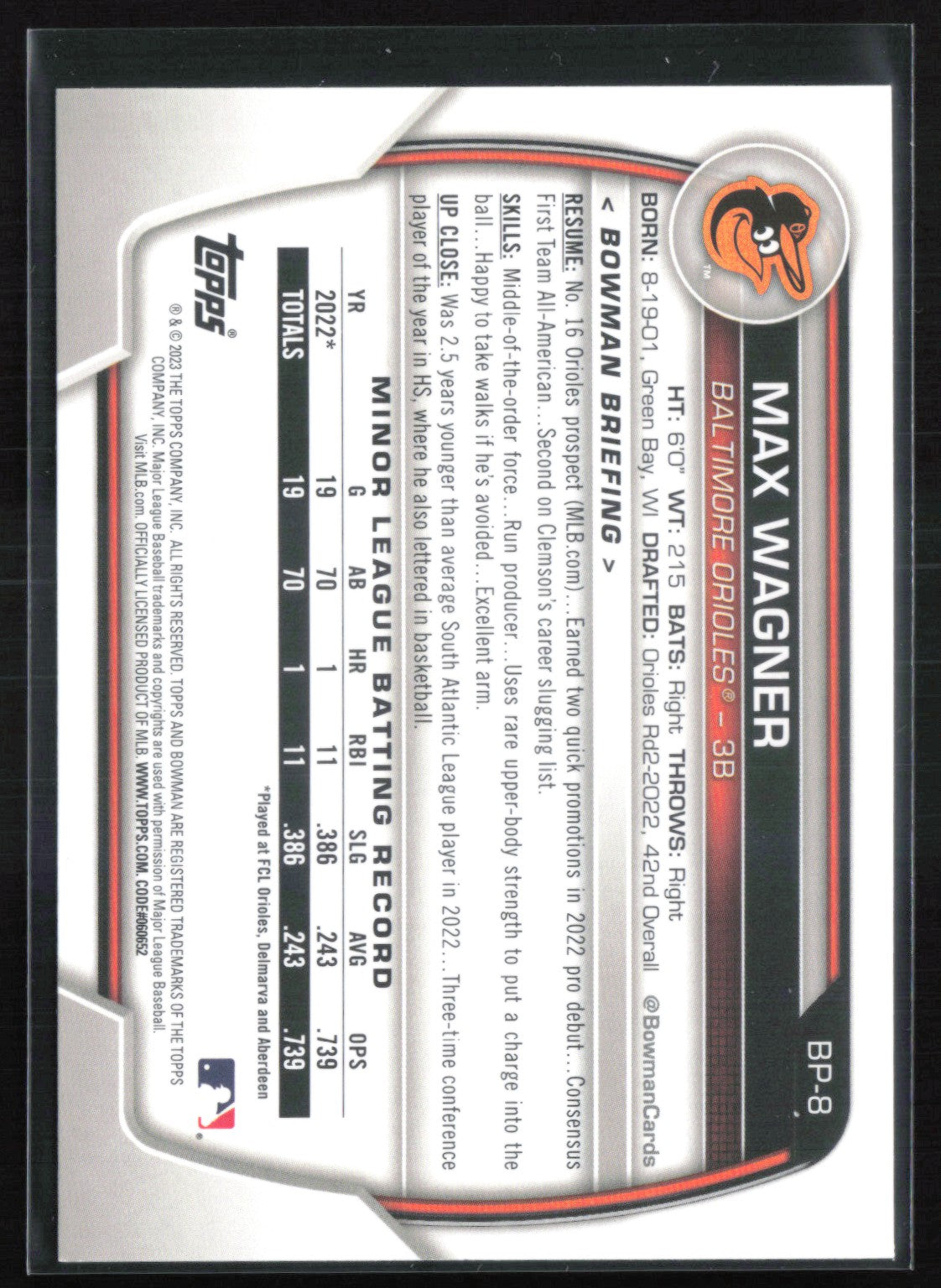 Max Wagner 1st Bowman