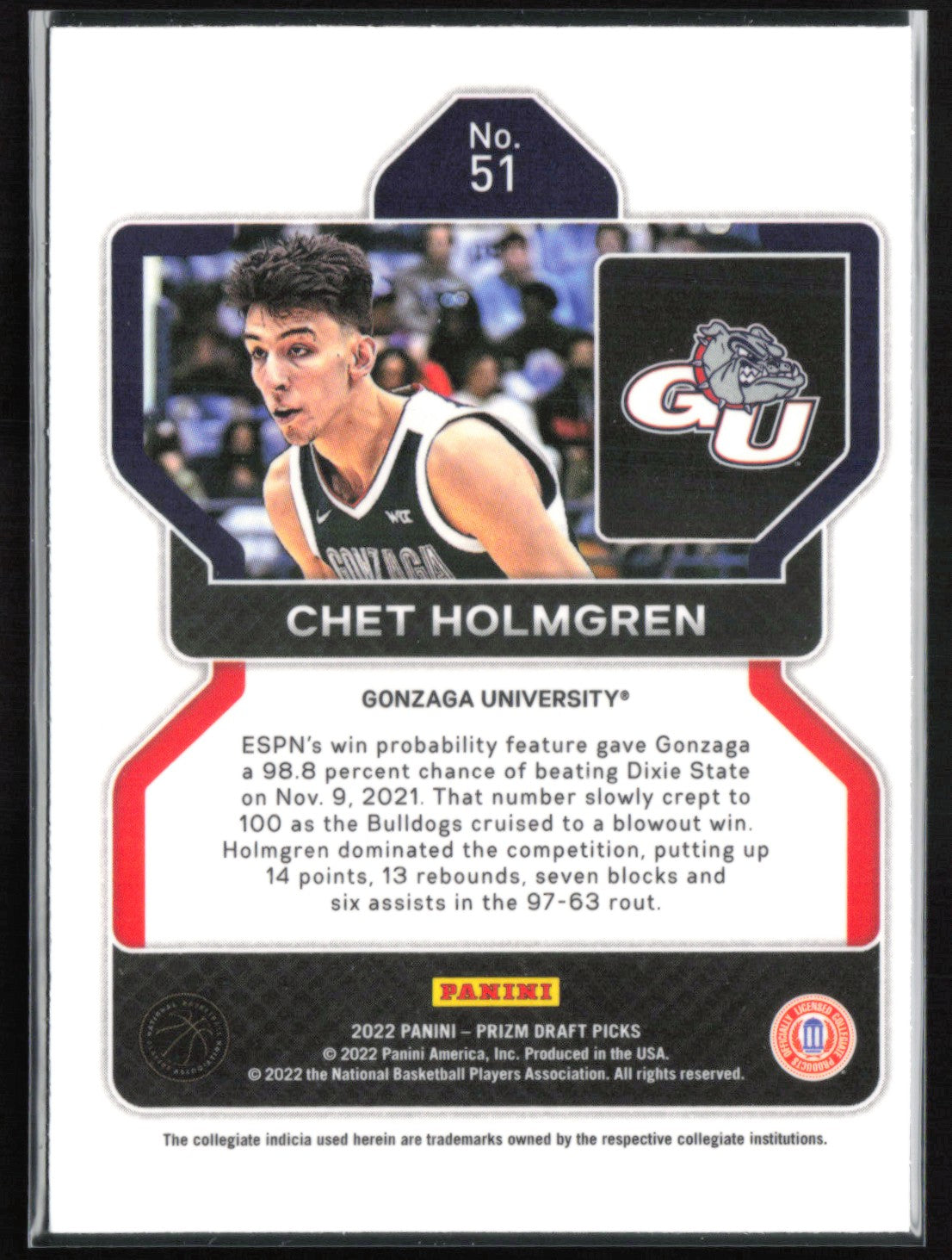 Chet Holmgren RC 2022 Prizm Draft Picks