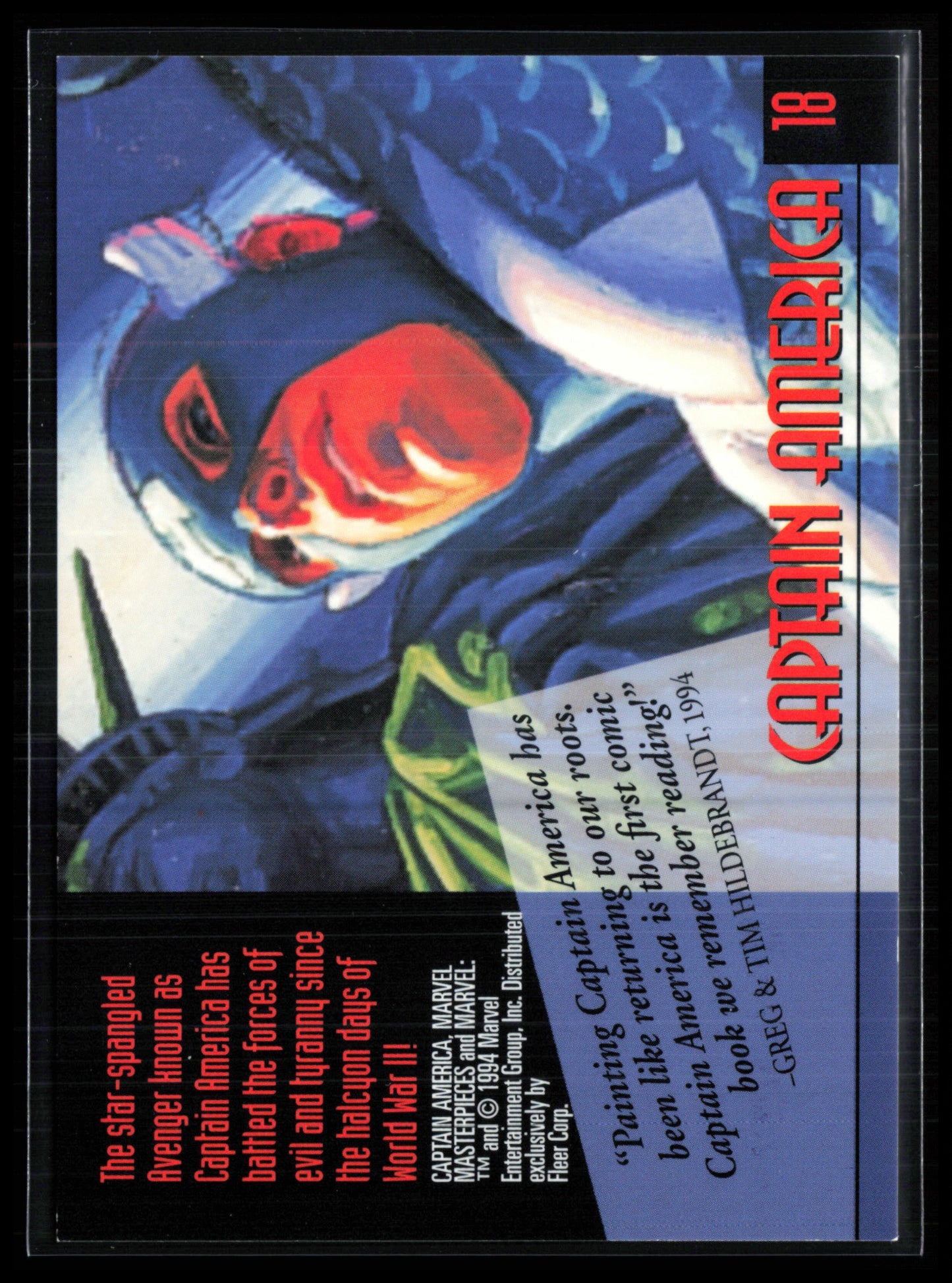 Captain America 1994 Marvel Masterpieces