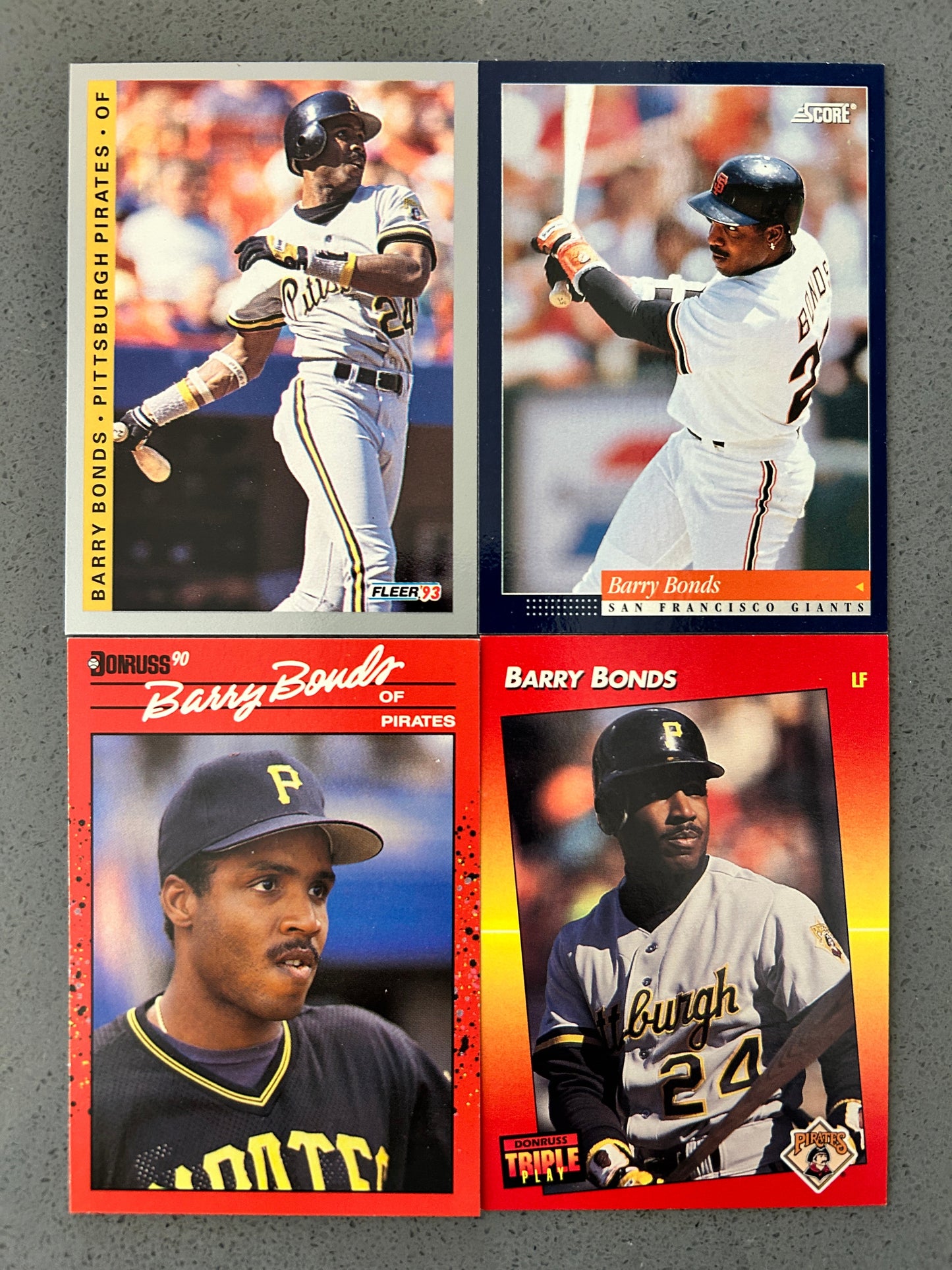 4-Card Barry Bonds Lot #153