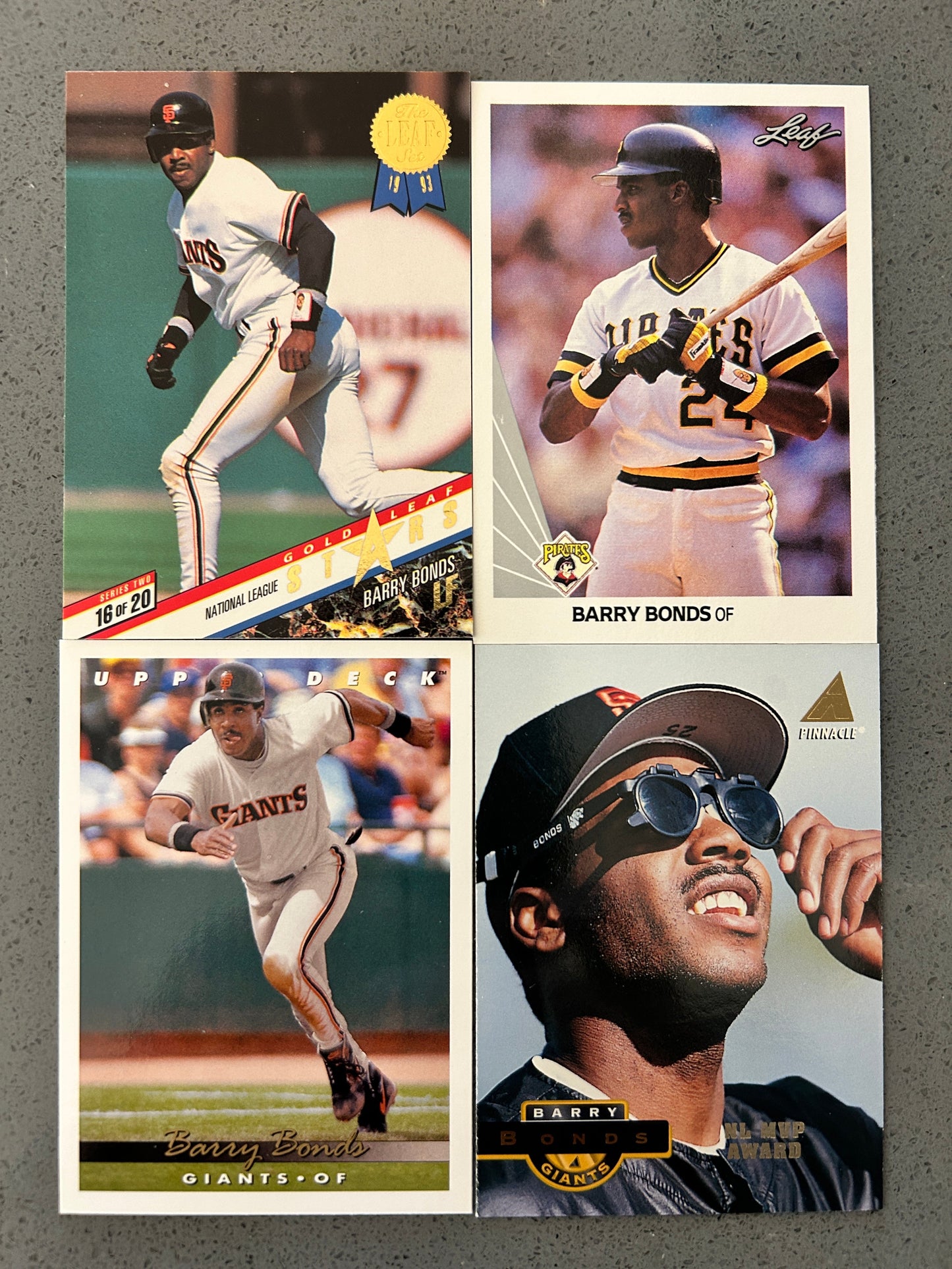 4-Card Barry Bonds Lot #154