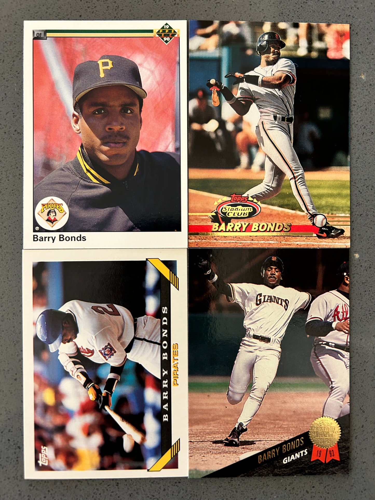 4-Card Barry Bonds Lot #155