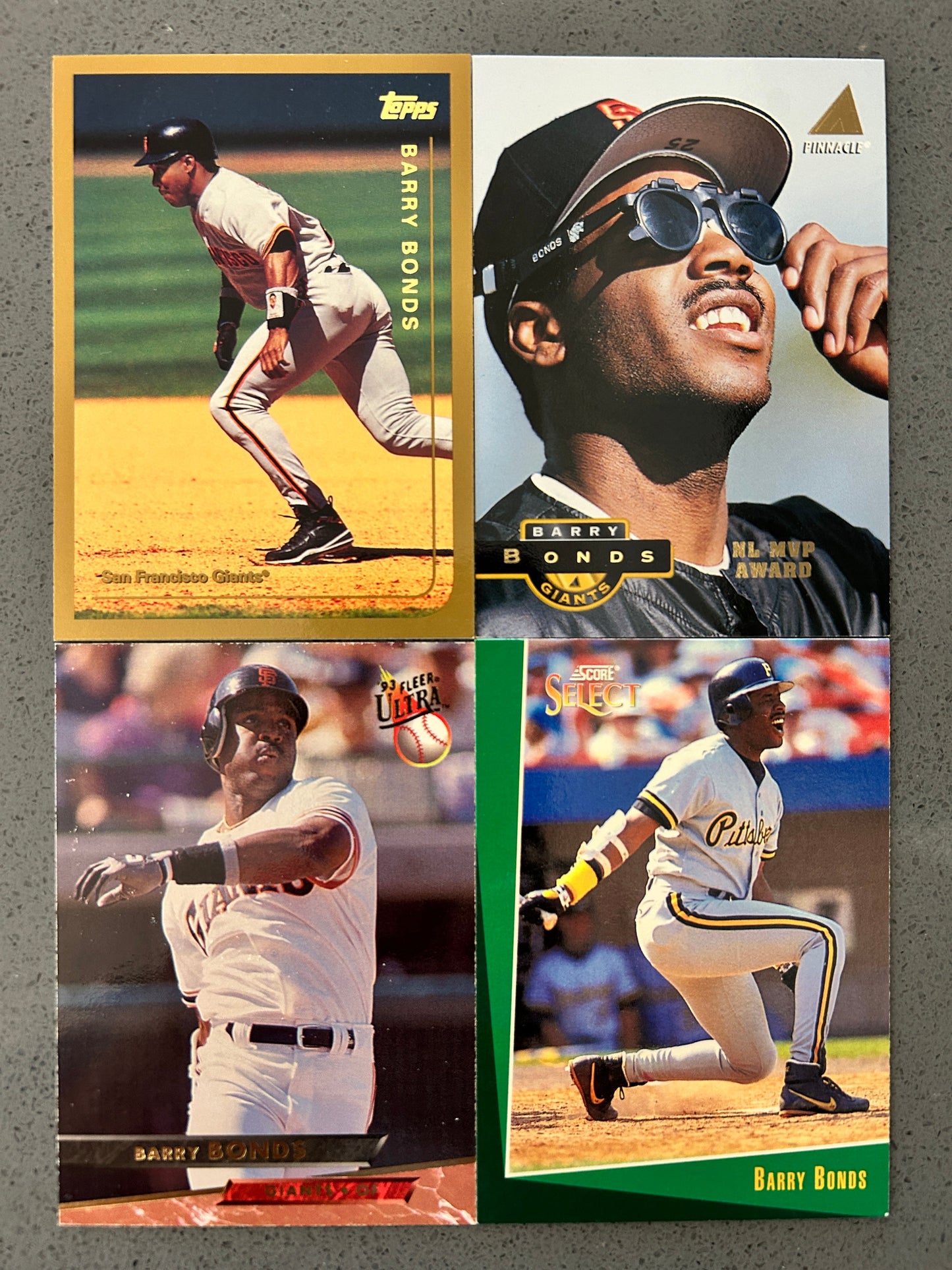 4-Card Barry Bonds Lot #158