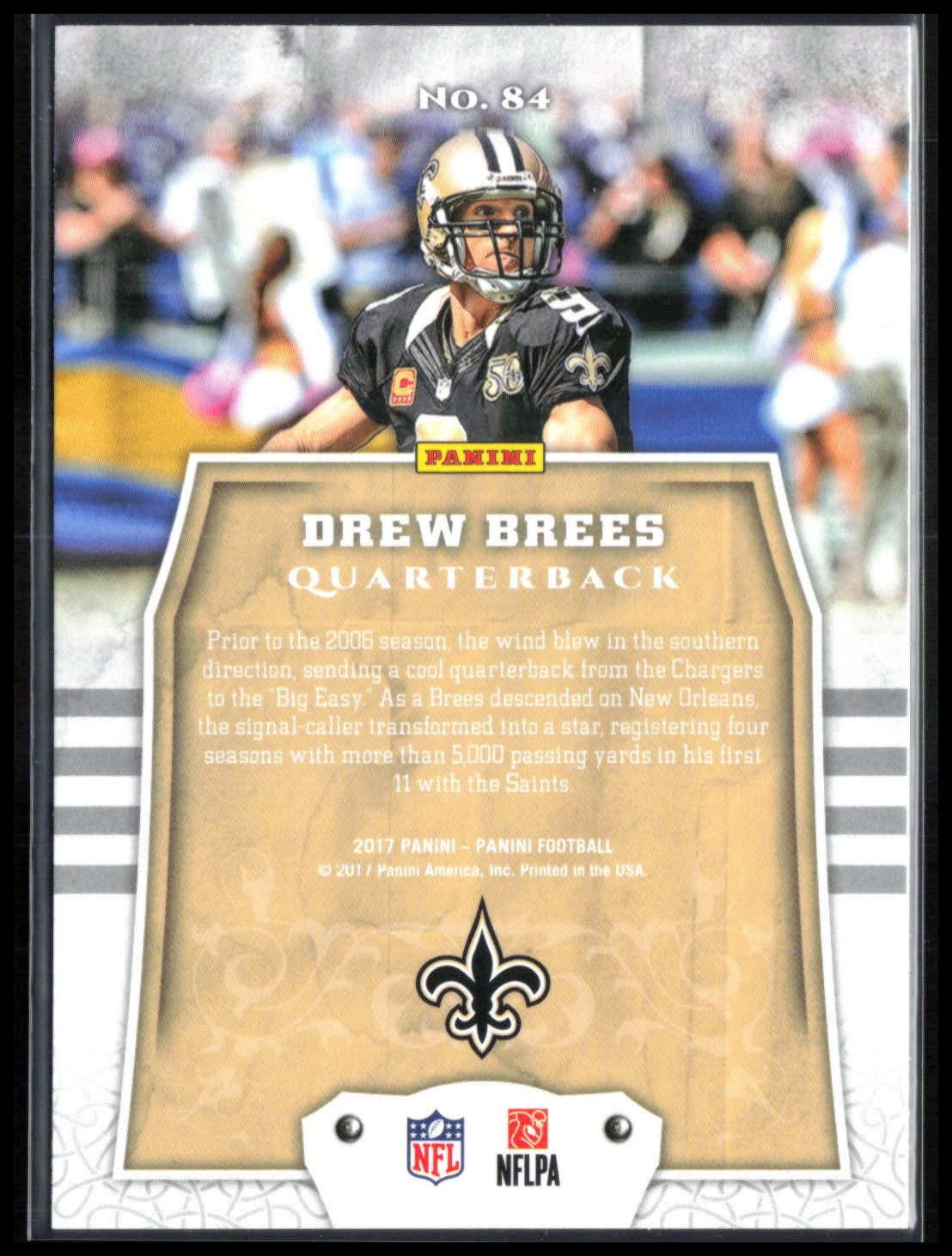 Drew Brees 2017 Panini