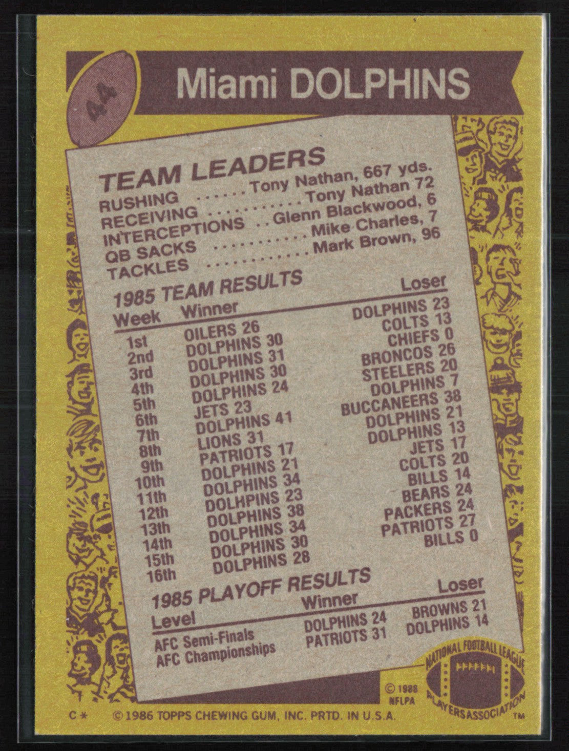 Dan Marino 1986 Topps