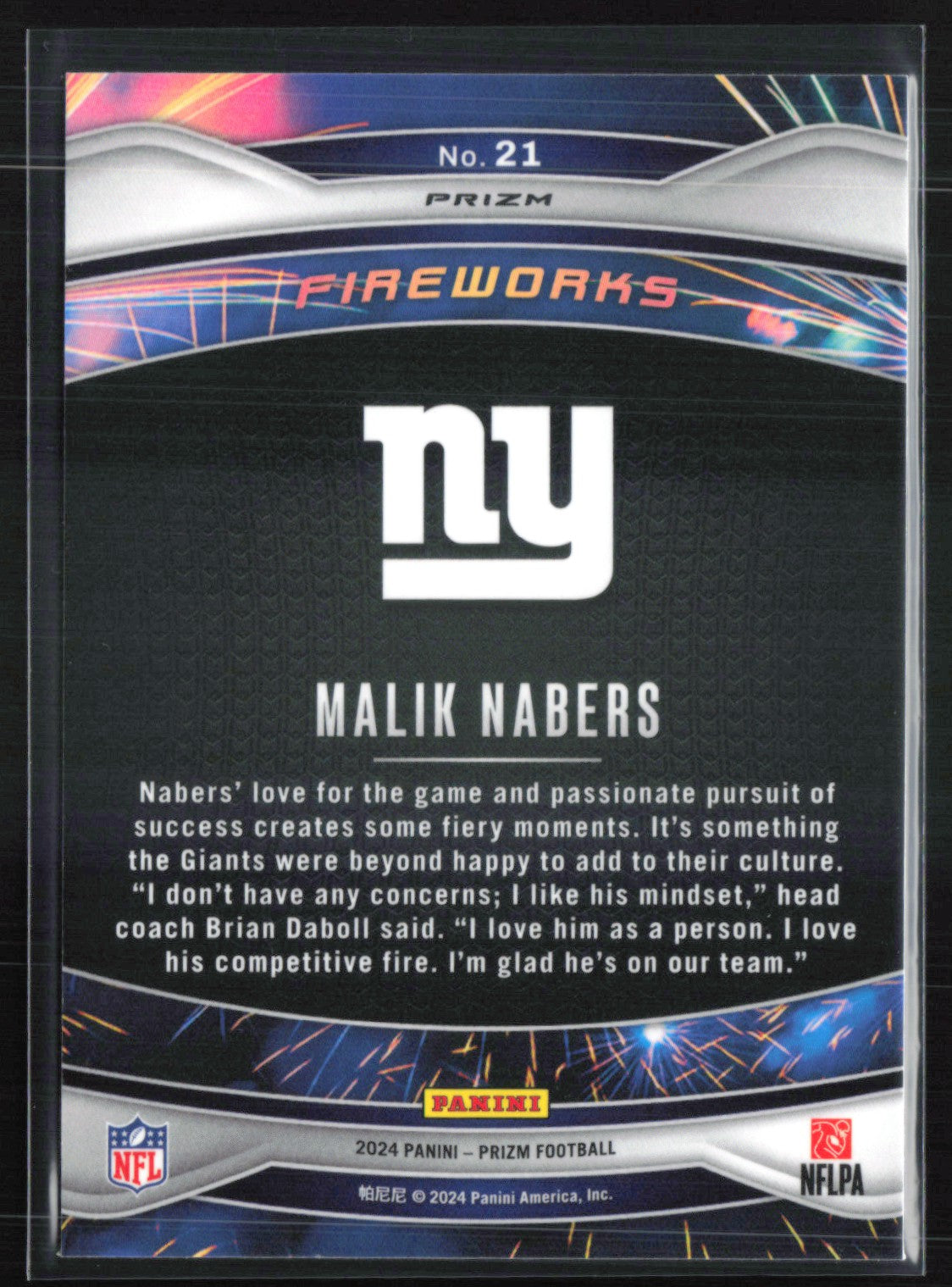 Malik Nabers RC Fireworks Green Prizm