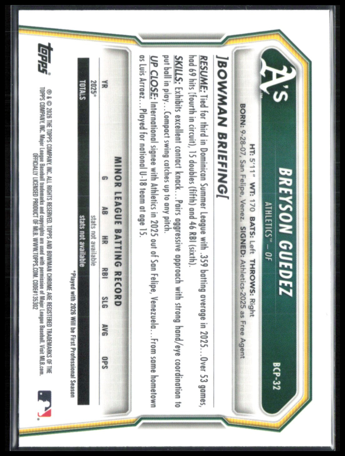 Breyson Guedez 1st Bowman Laser