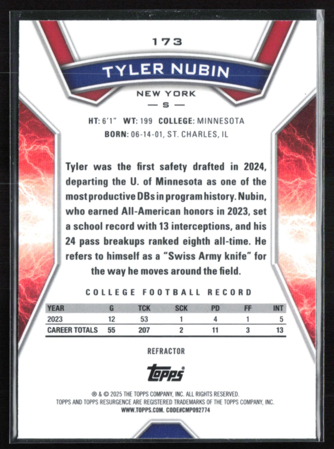 Tyler Nubin RC Refractor