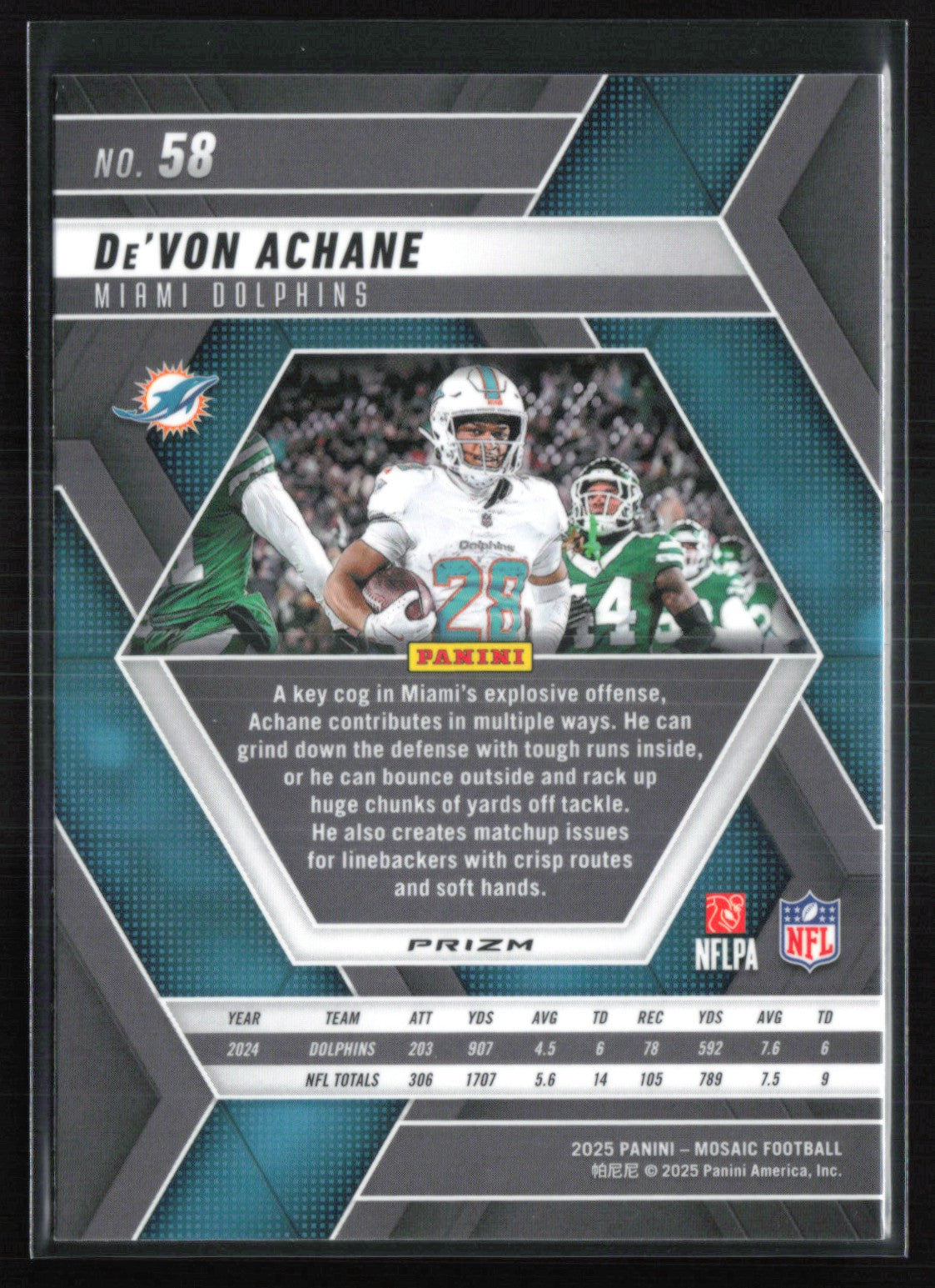 De'Von Achane Green Mosaic