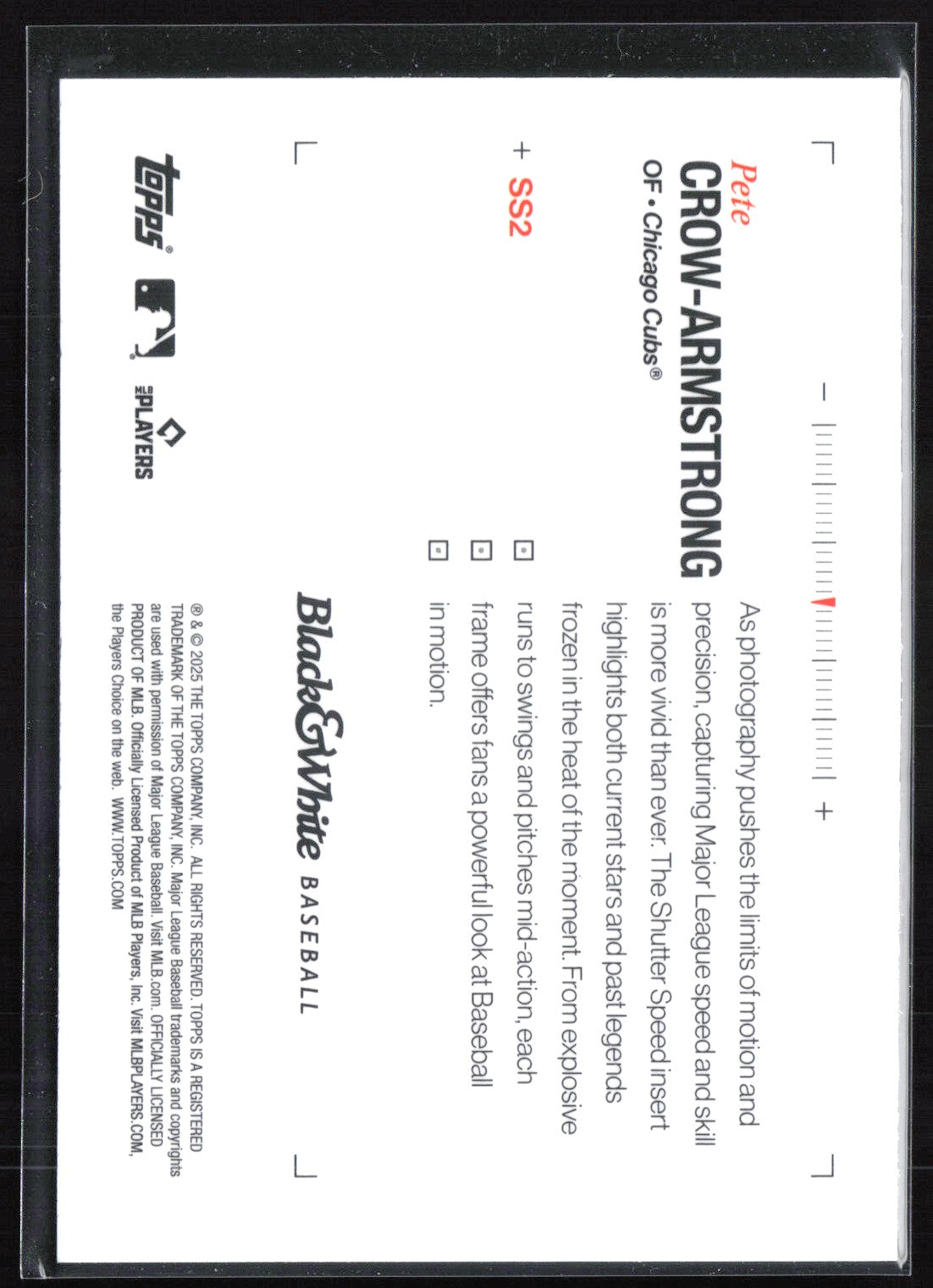 Pete Crow-Armstrong Shutter Speed Topps B&W