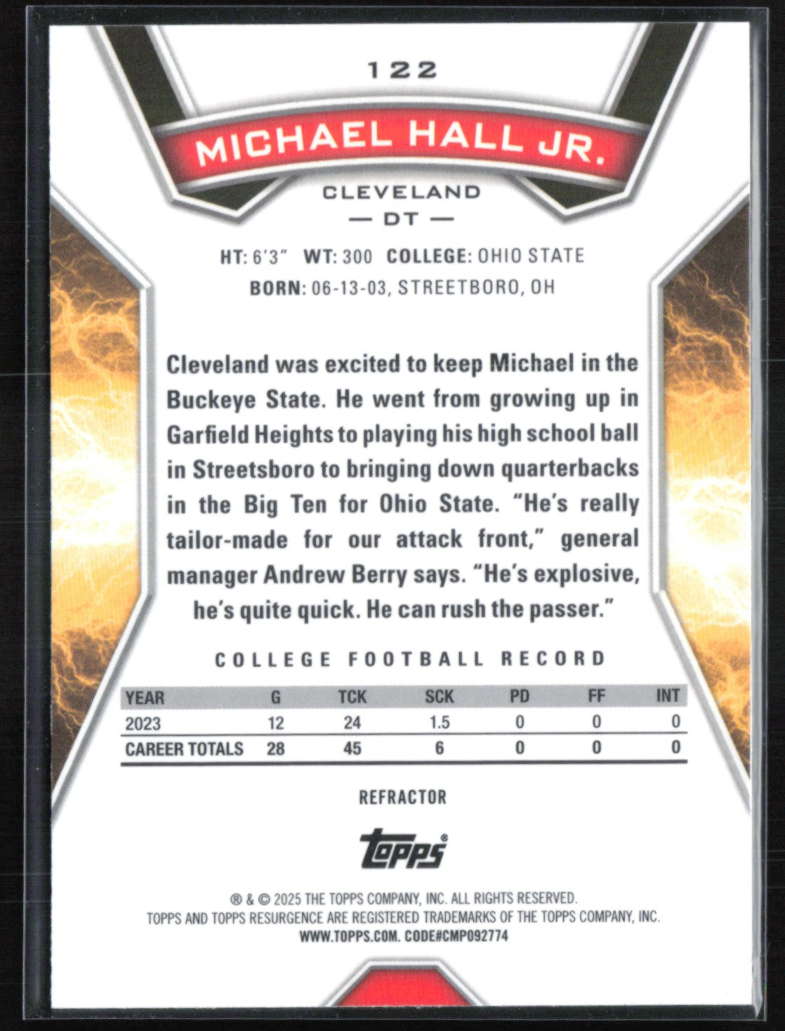 Michael Hall Jr. RC Refractor