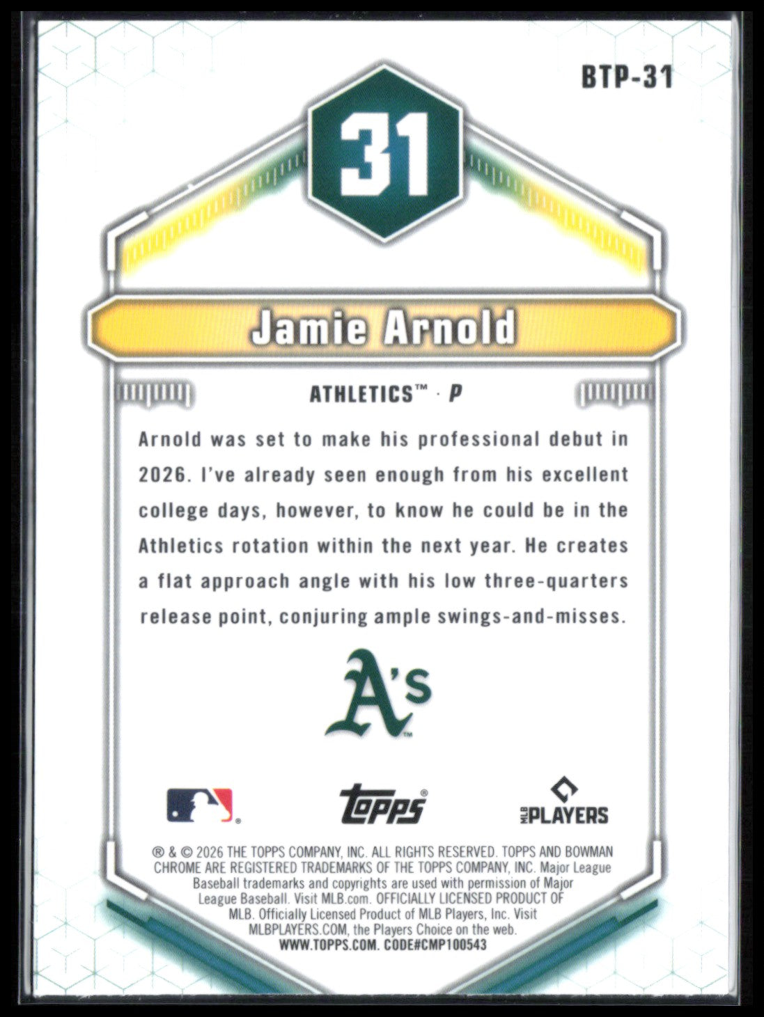 Jamie Arnold Top 100