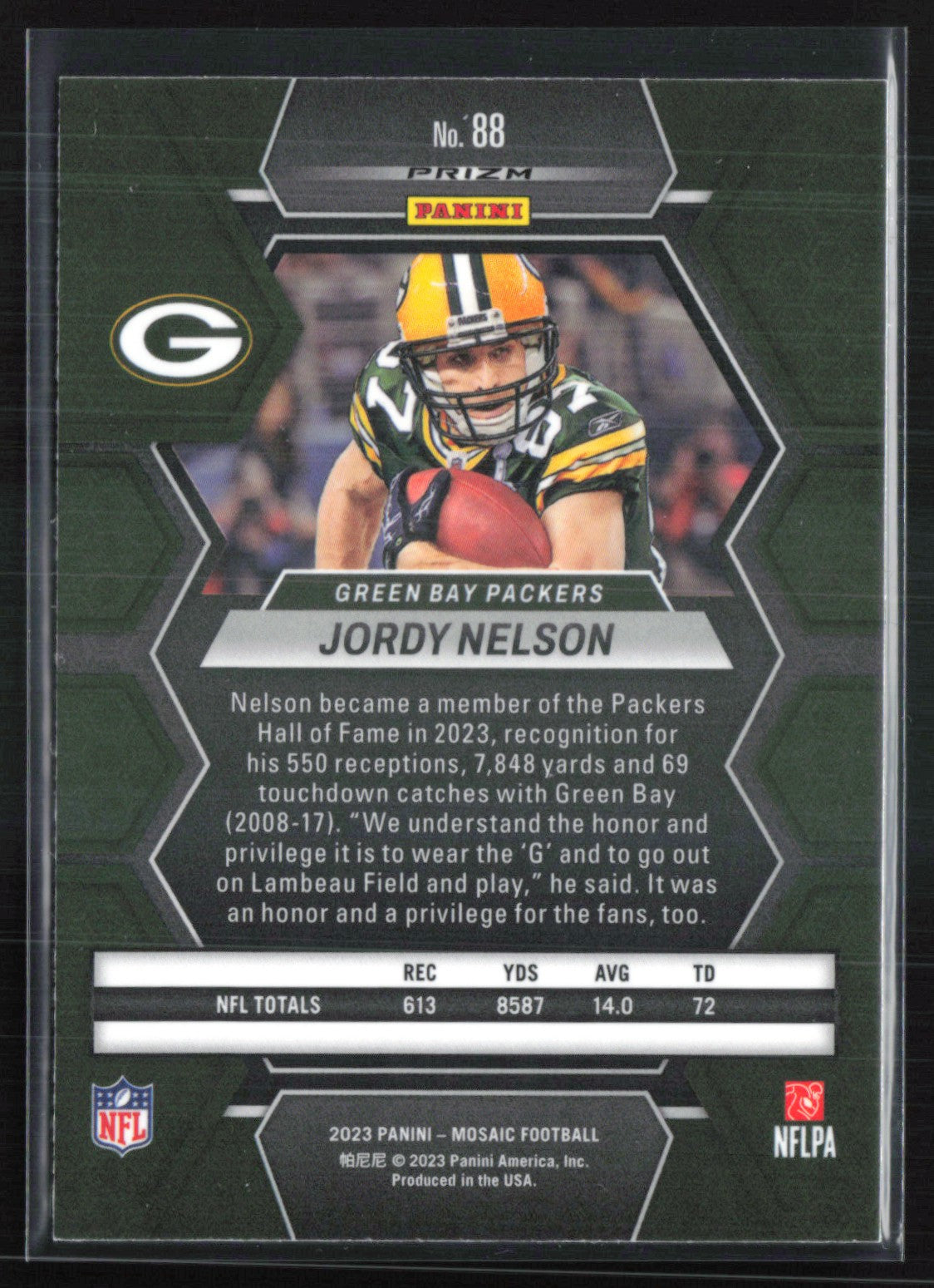 Jordy Nelson Red Mosaic