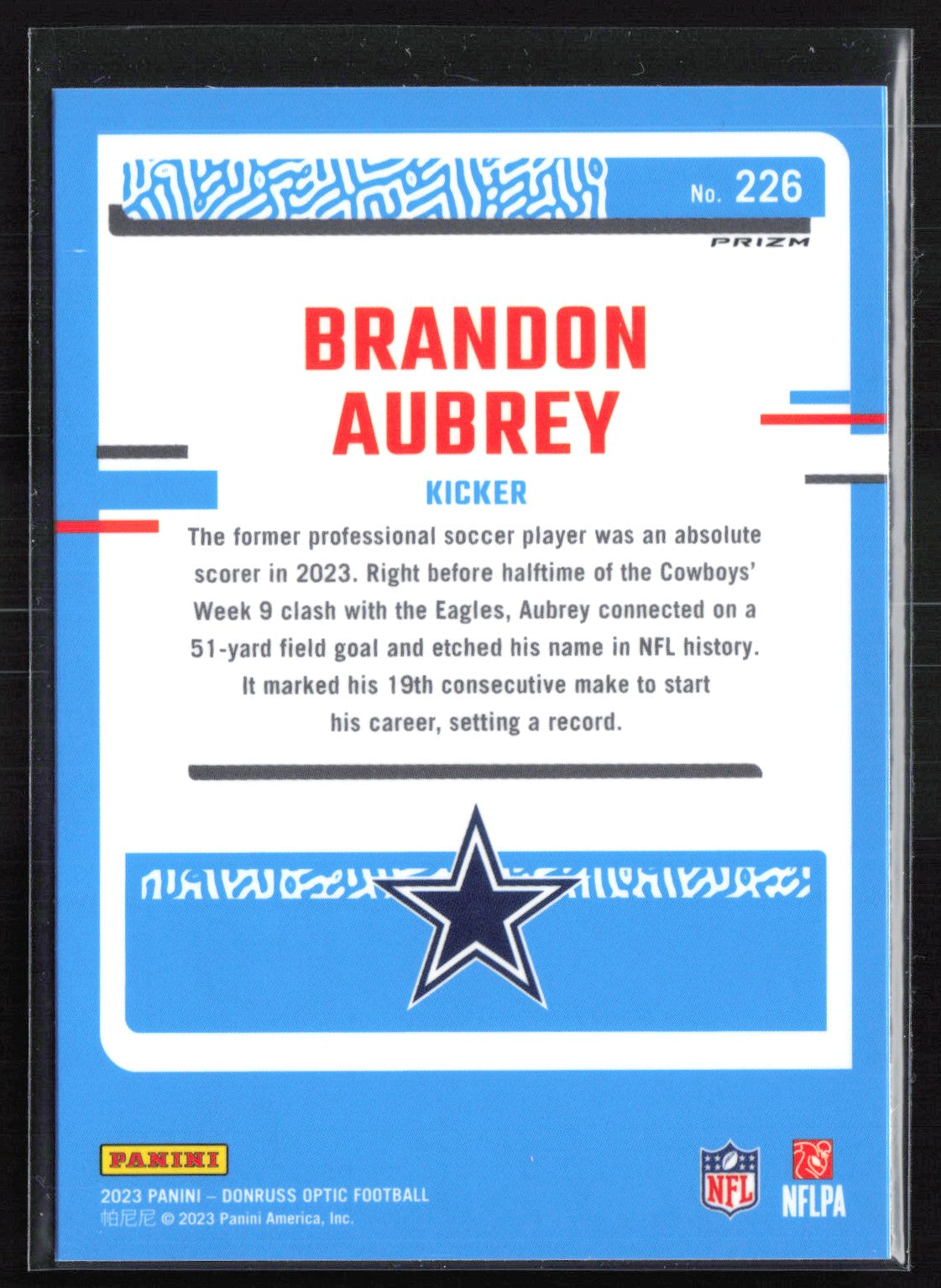 Brandon Aubrey RC Holo