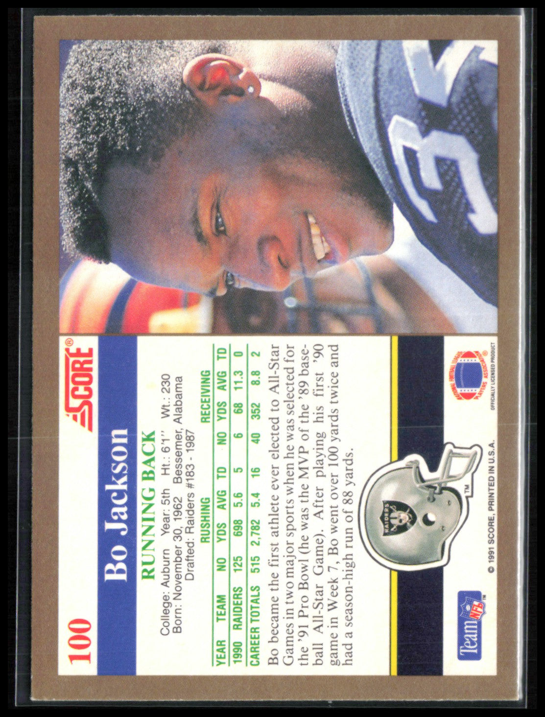Bo Jackson 1991 Score