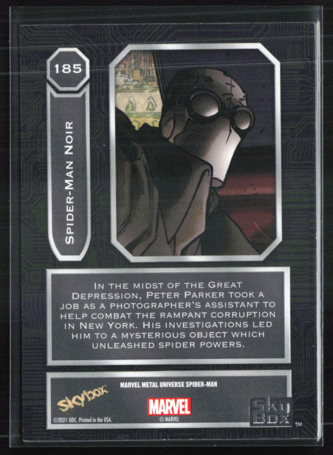 Spider-Man Noir 2021 Marvel Metal Universe