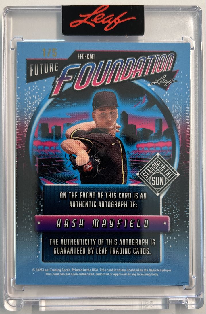 Hash Mayfield Auto /5 Future Foundations 2025 Leaf