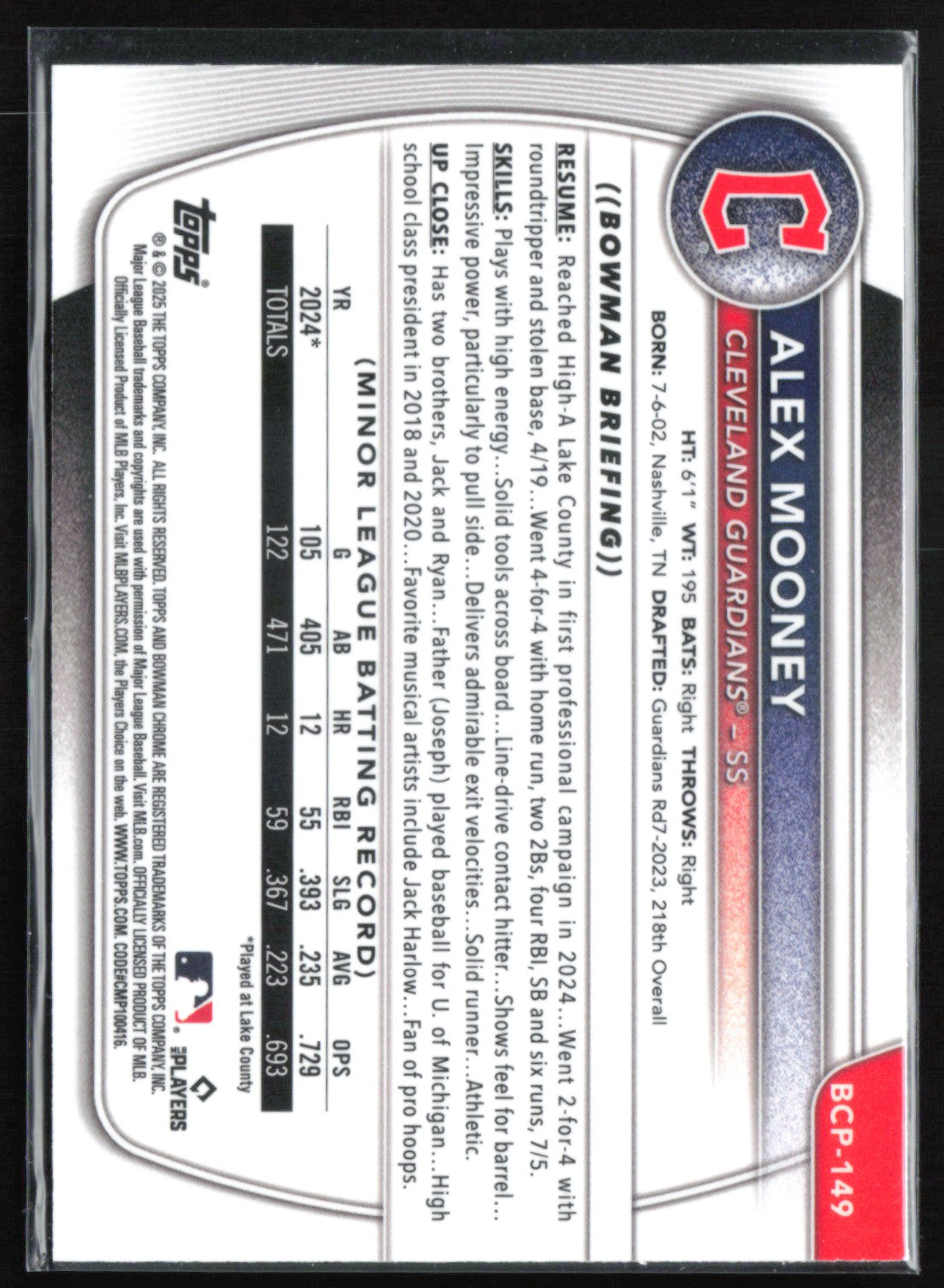 Alex Mooney 1st Bowman