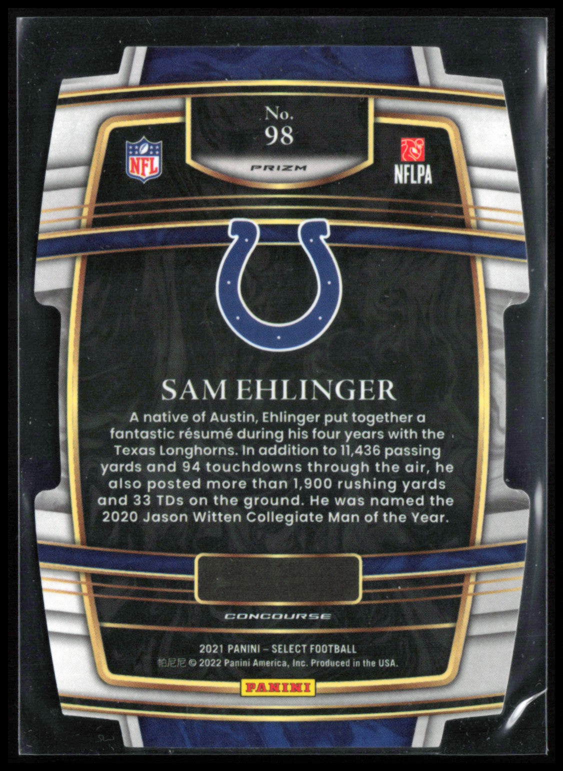 Sam Ehlinger RC Silver Die-Cut