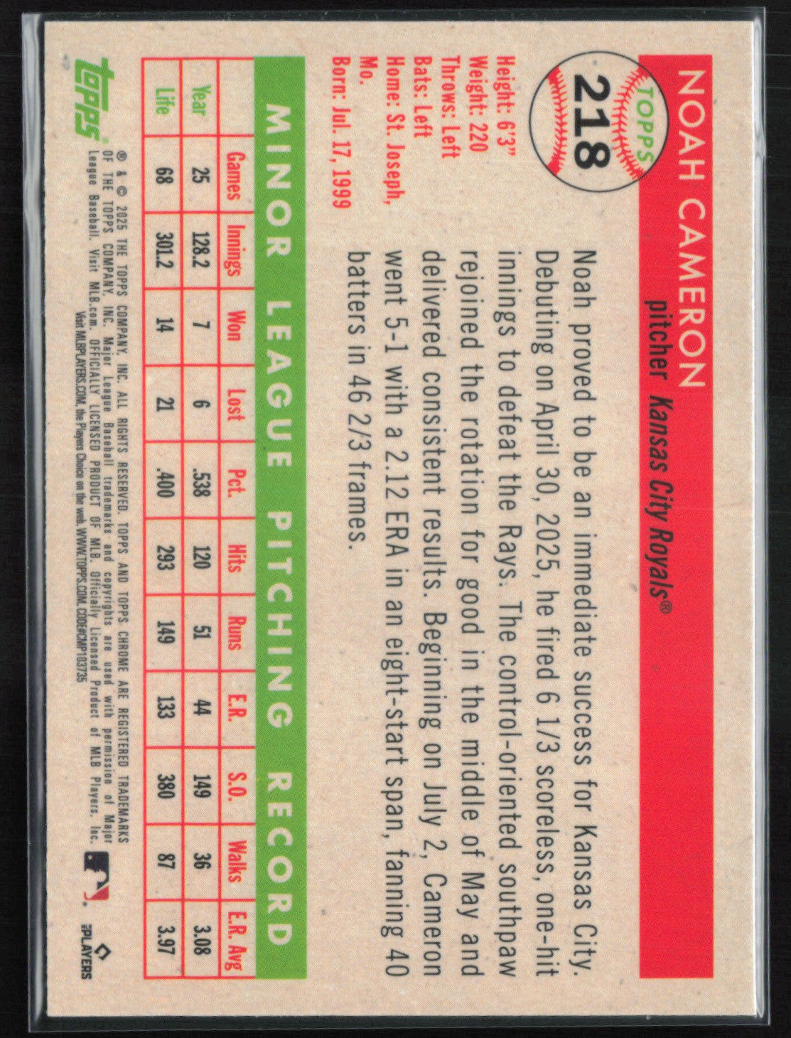 Noah Cameron RC Blue Prism Refractor