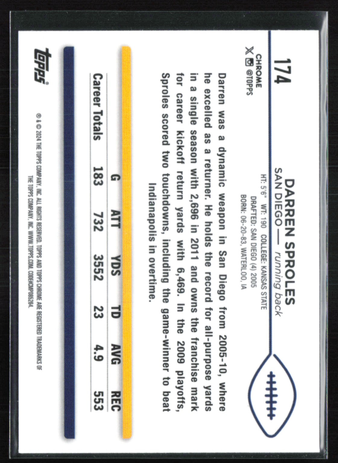 Darren Sproles Sepia Refractor