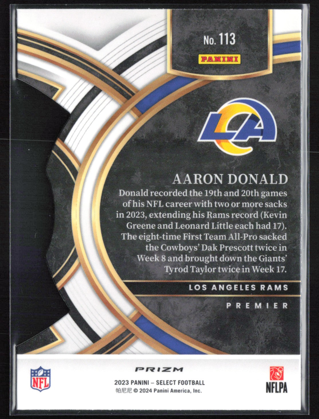 Aaron Donald RWB Die-Cut