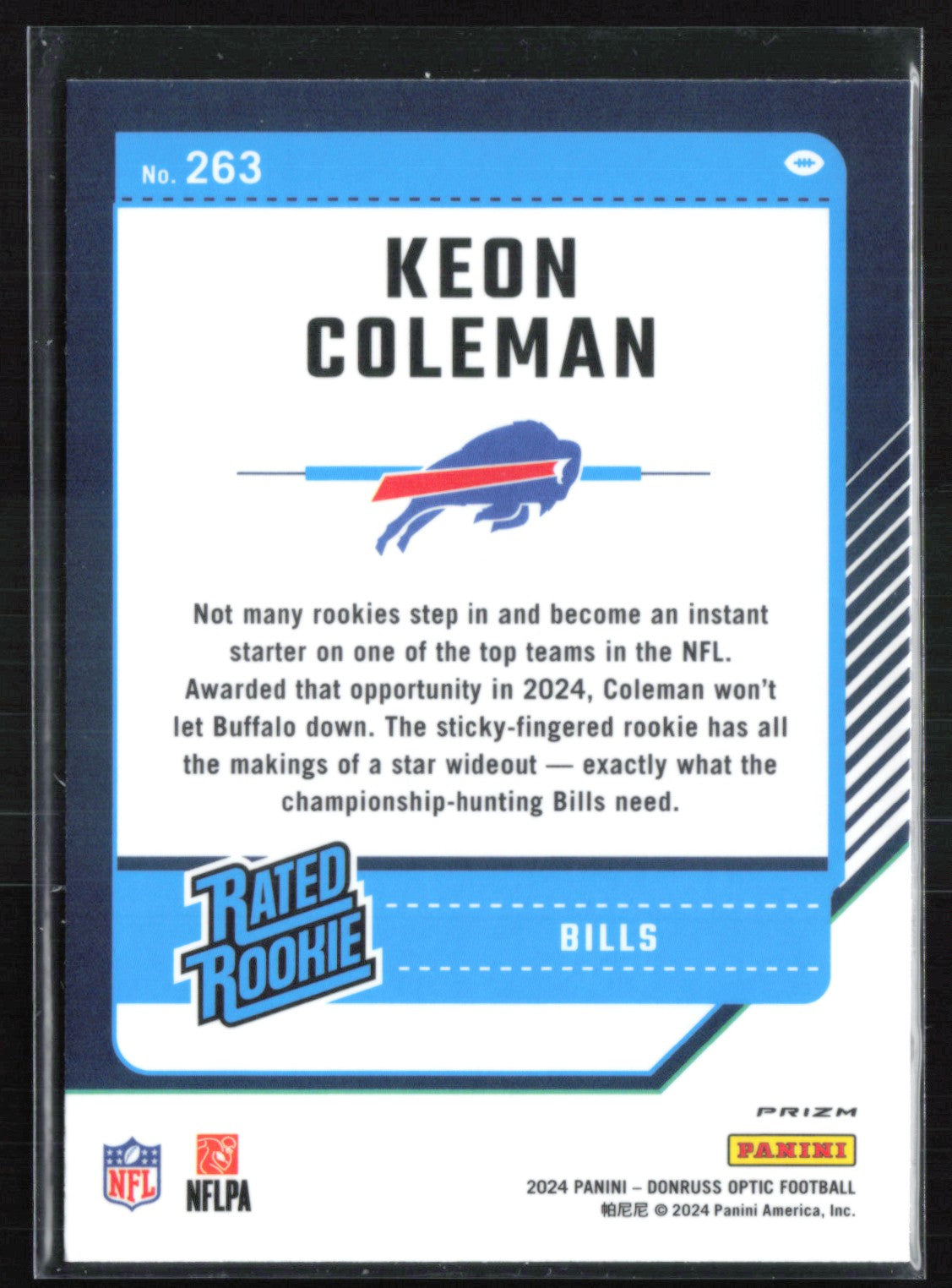 Keon Coleman RC Purple Shock