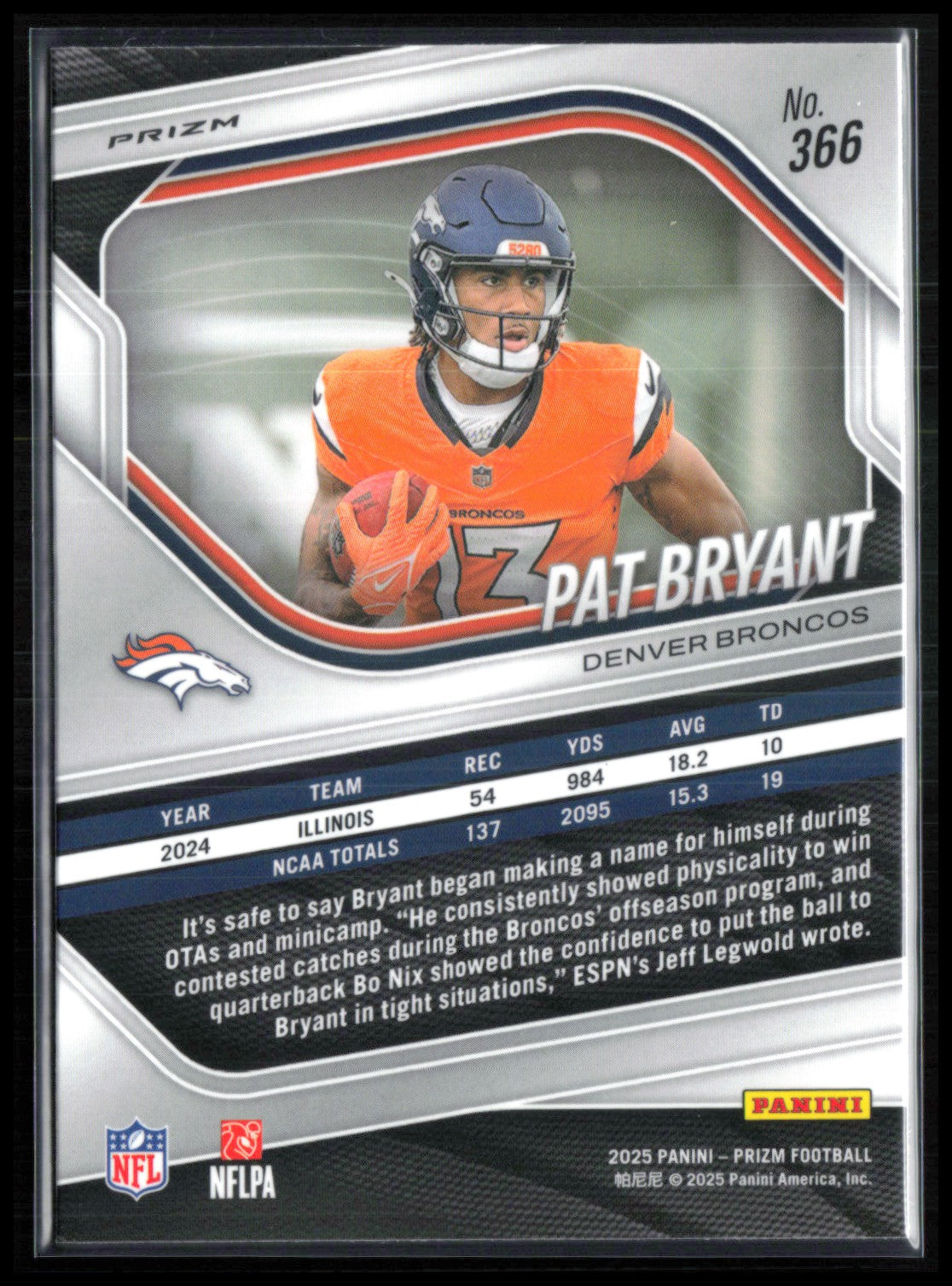 Pat Bryant RC Silver Prizm