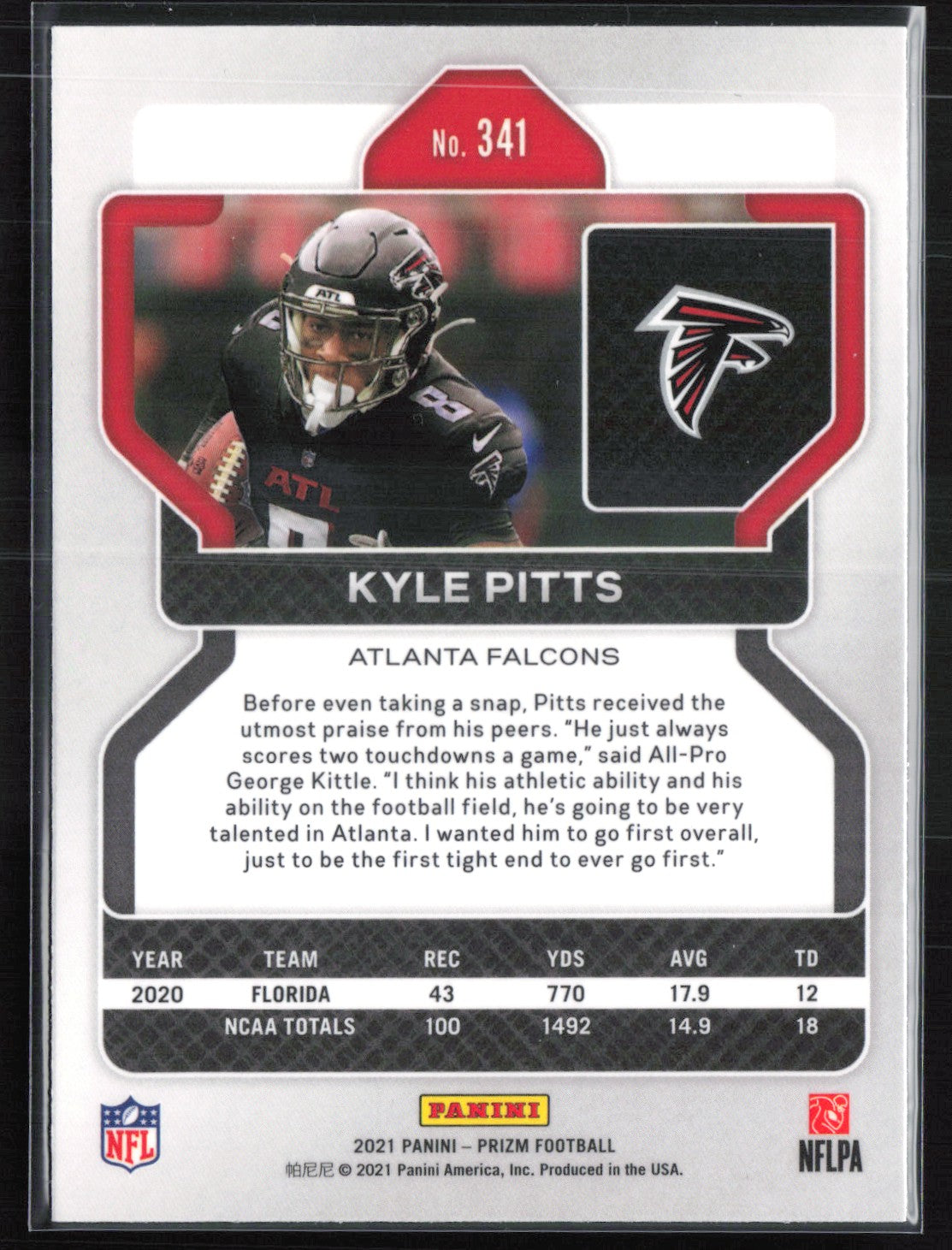 Kyle Pitts RC 2021 Prizm
