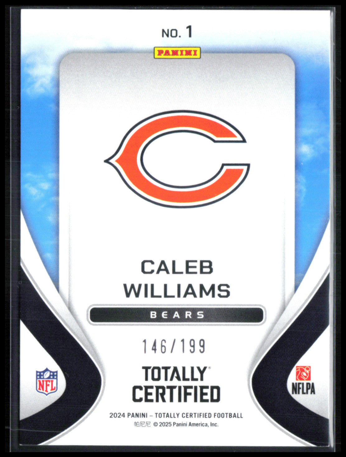 Caleb Williams RC /199 Purple Mirror Franchise Foundations
