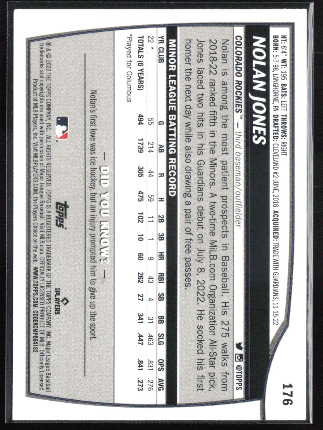 Nolan Jones RC