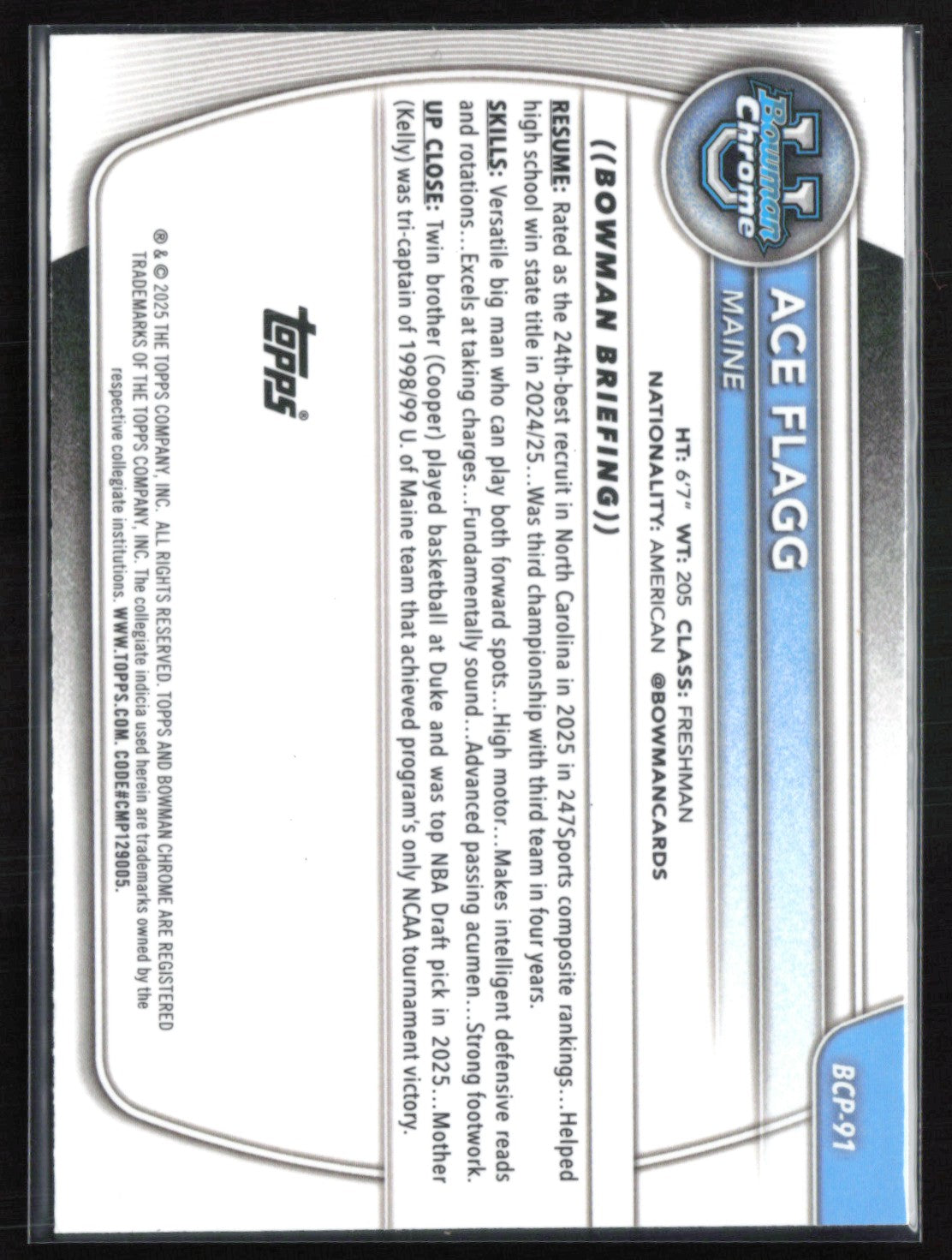 Ace Flagg 1st Bowman