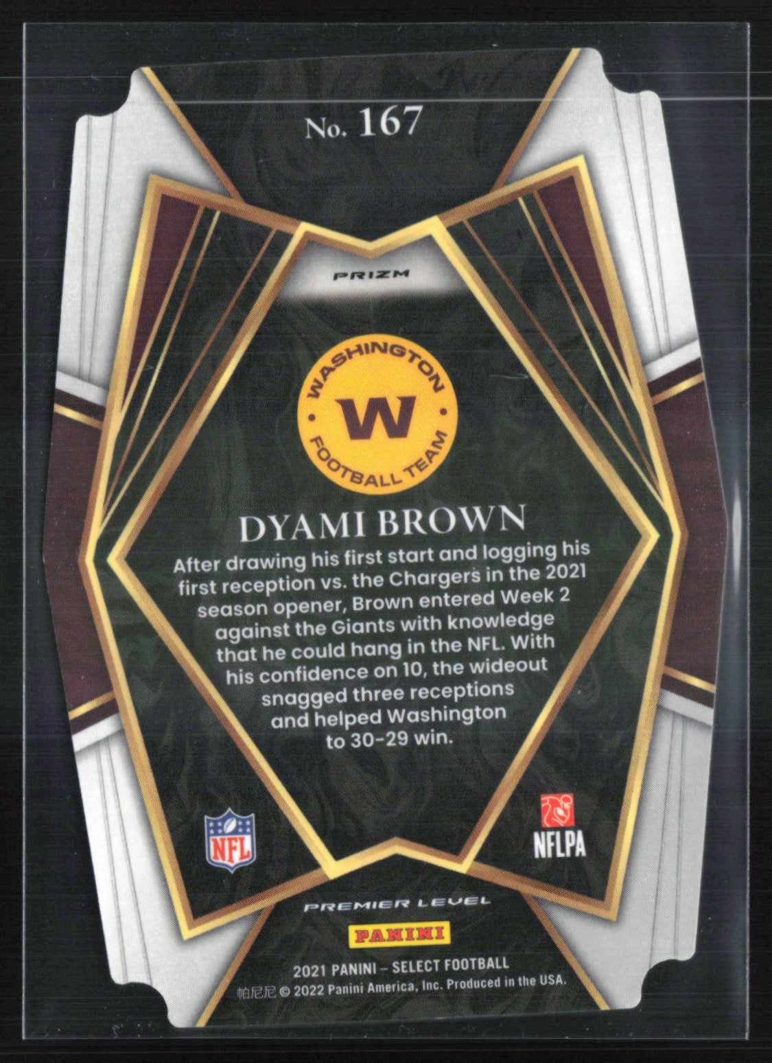 Dyami Brown RC Gold Black Die-Cut