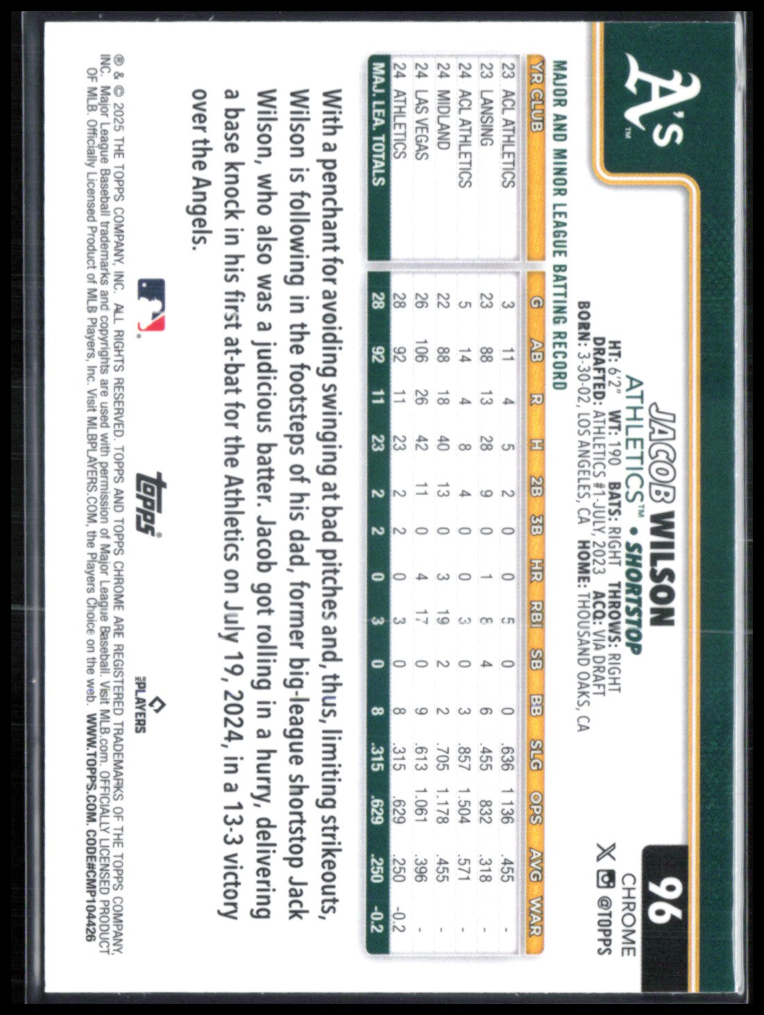 Jacob Wilson RC Sepia Refractor